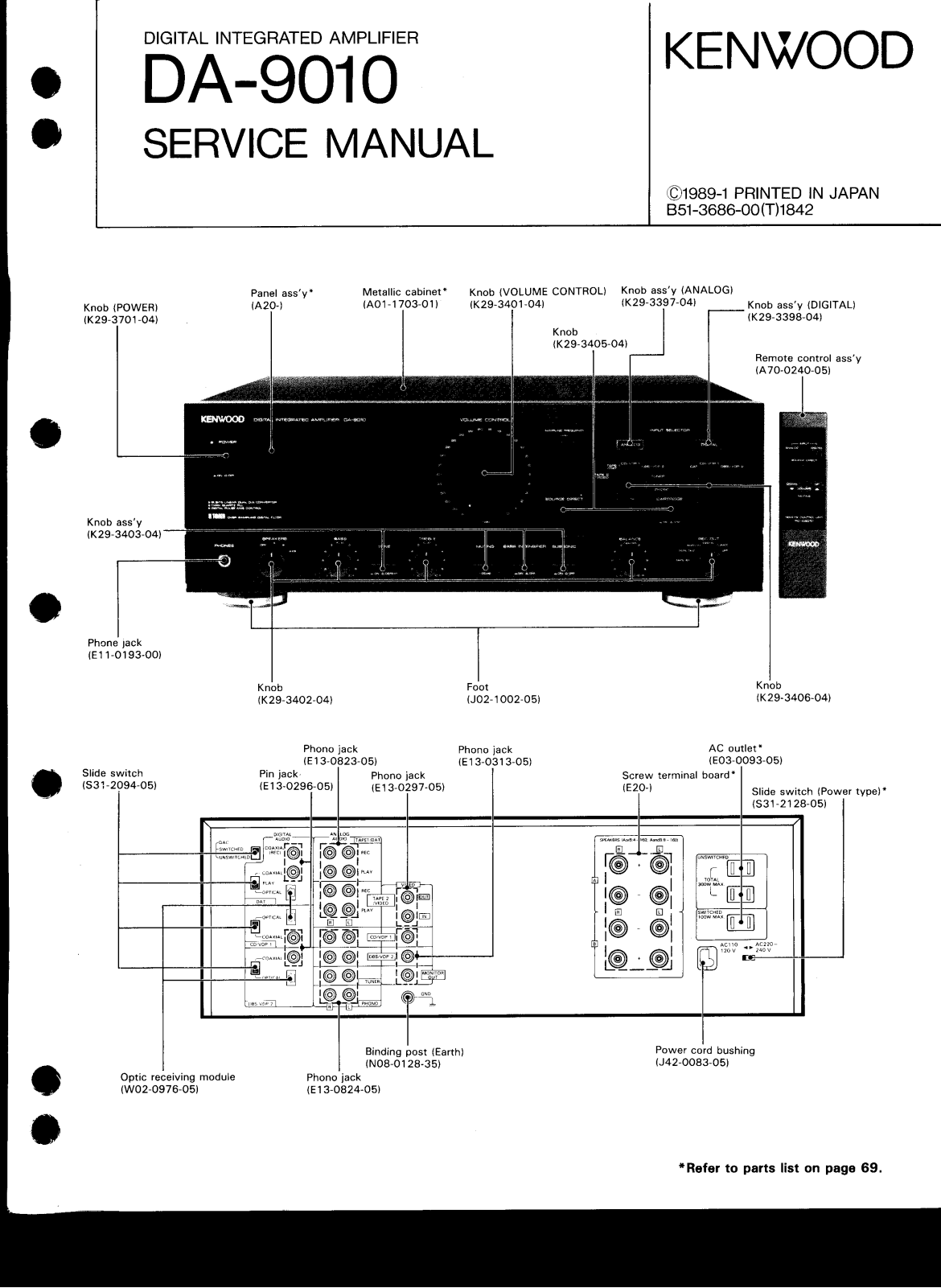 Kenwood DA-9010 Service manual