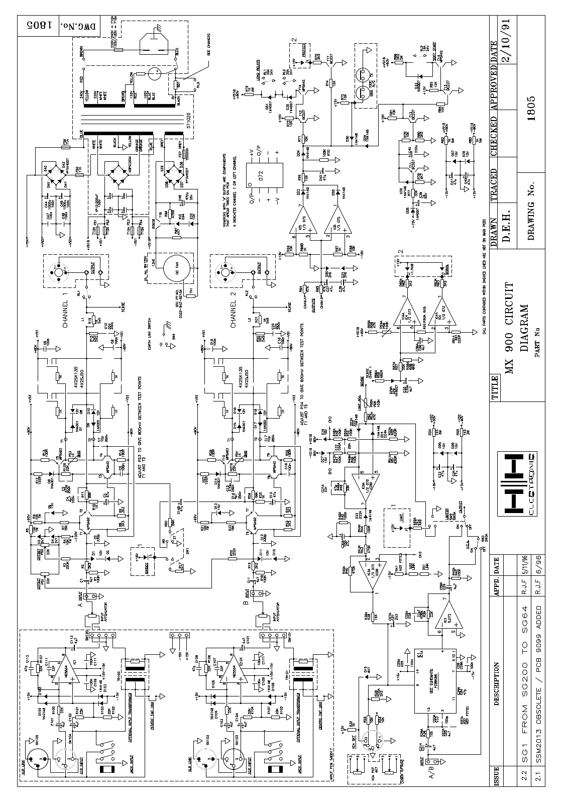 H.H. Scott MX-900 Schematic