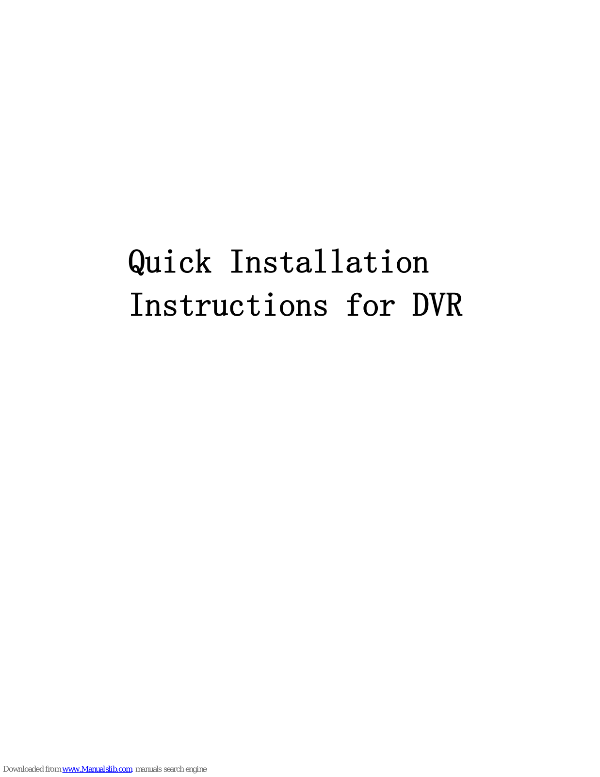 Vantech VP-440HD, VP-840HD, VP-1640HD, VP-2440HD, VP-3240HD Quick Installation Instructions