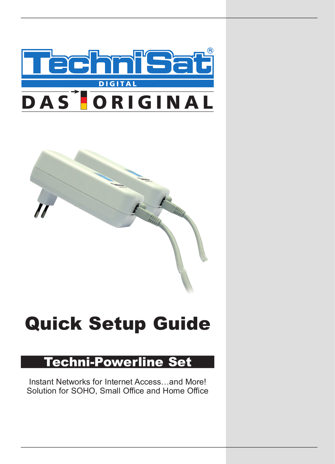 TechniSat TECHNI POWERLINE SET Quick Setup Guide