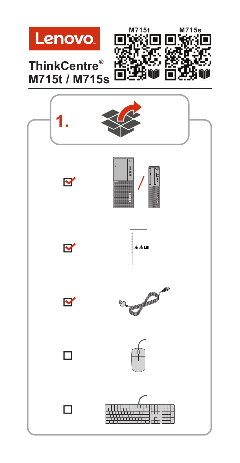 Lenovo ThinkCentre M715t, ThinkCentre M715s Setup Poster