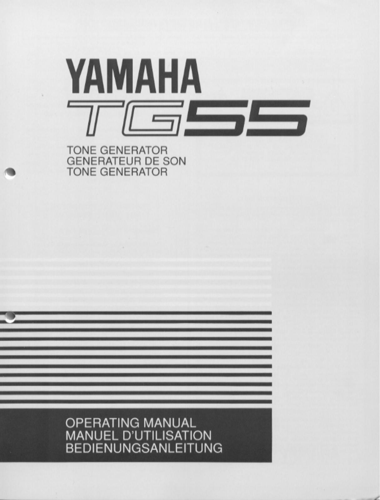 Yamaha TG55E User Manual