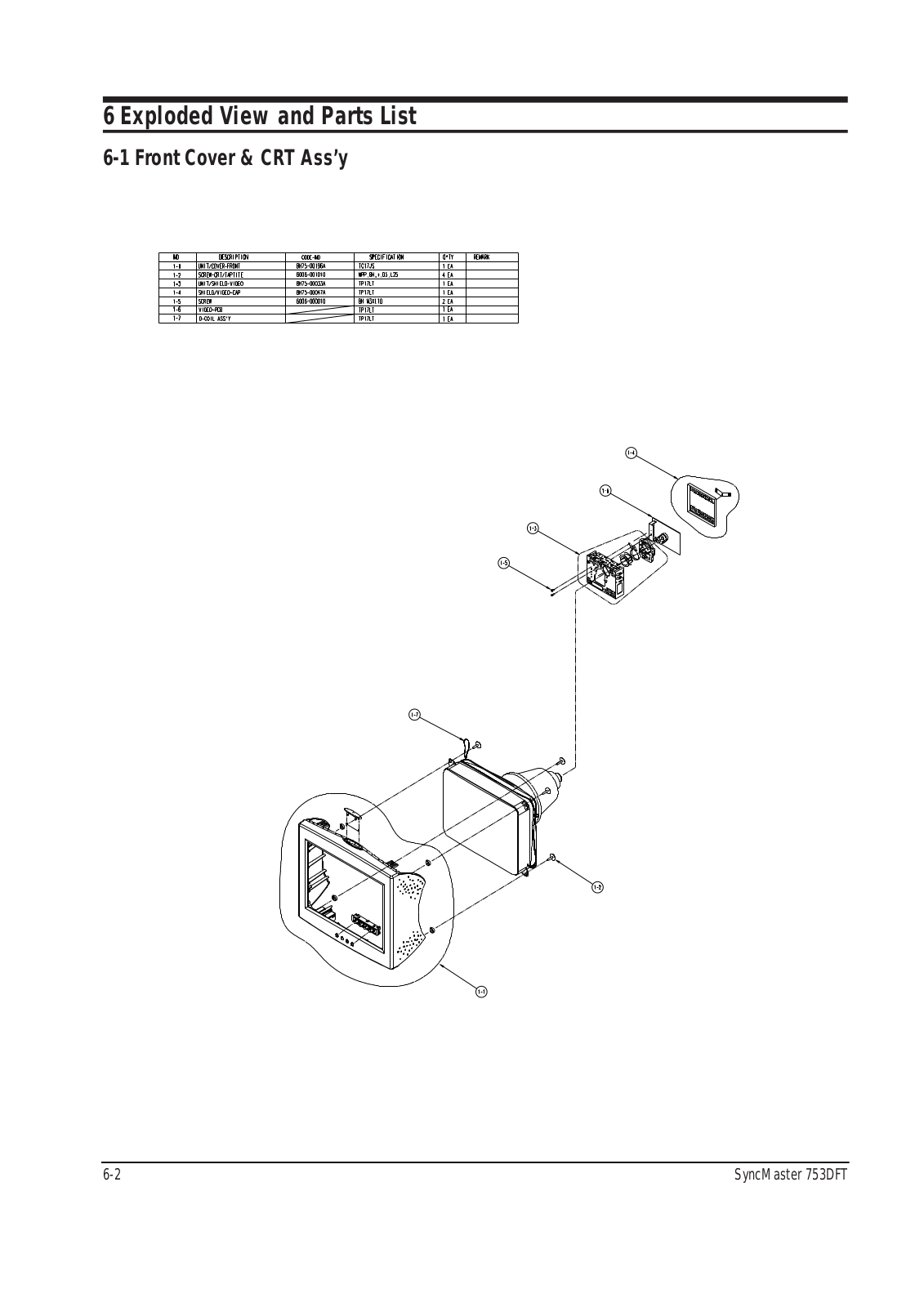 Samsung TS17LS7TSY, TS17KS7TSV, TS17KS7TSVJPK, TS17LS7TSYCNT Expoioded View and Parts List