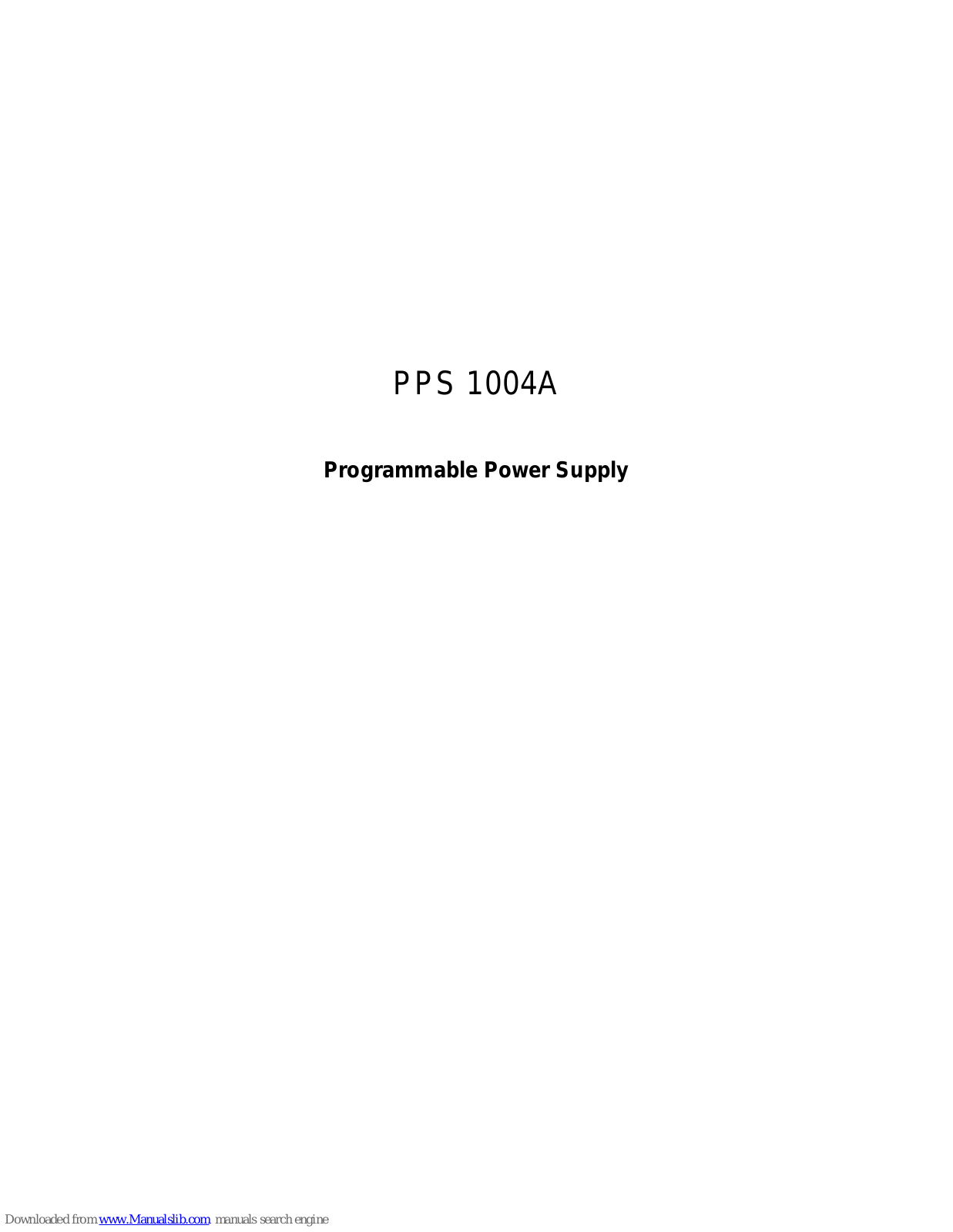 Hantek PPS 1004A User Manual