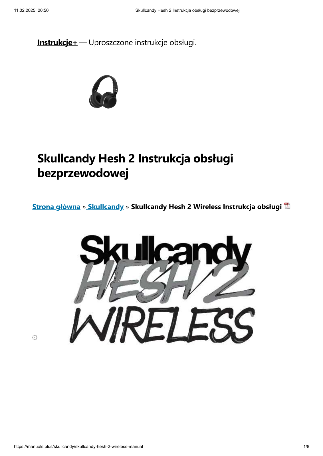 SKULLCANDY Hesh 2, Hesh ANC User guide - ManualMachine.com