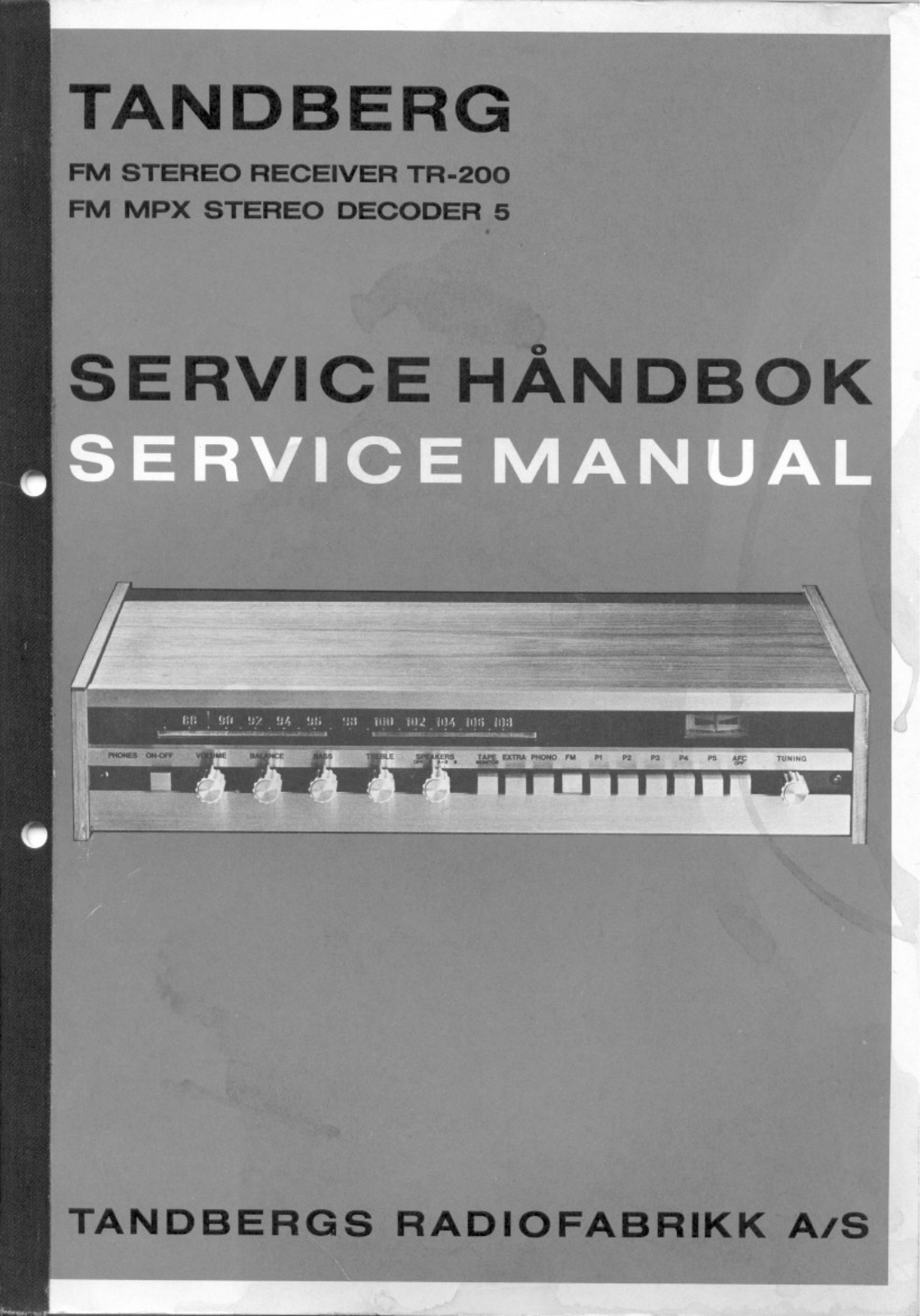 Tandberg TR-200 Service manual