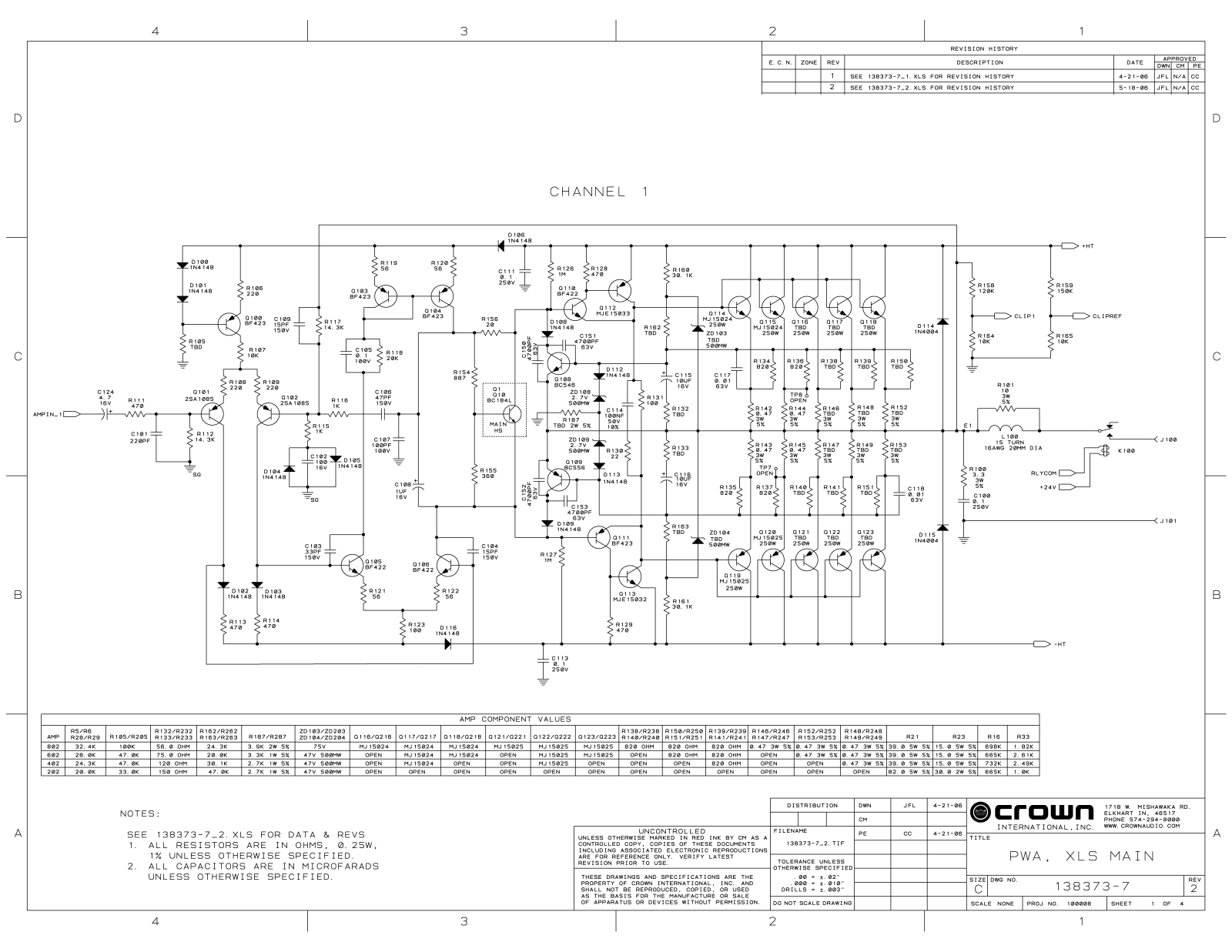 Crown XLSMain Schematic - ManualMachine.com