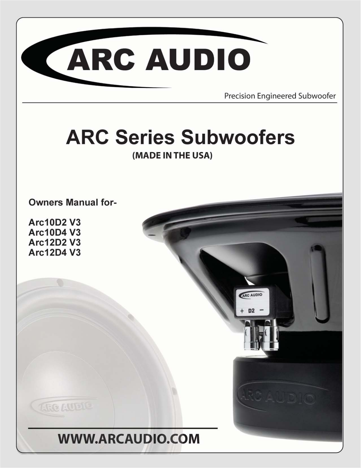 ARC Audio ARC12D4 V3, ARC10D4 V3, ARC12D2 V3, ARC10D2 V3 User Manual