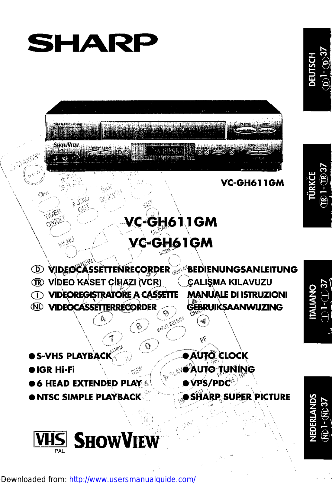 SHARP VC-GH61GM, VC-GH611GM User Manual