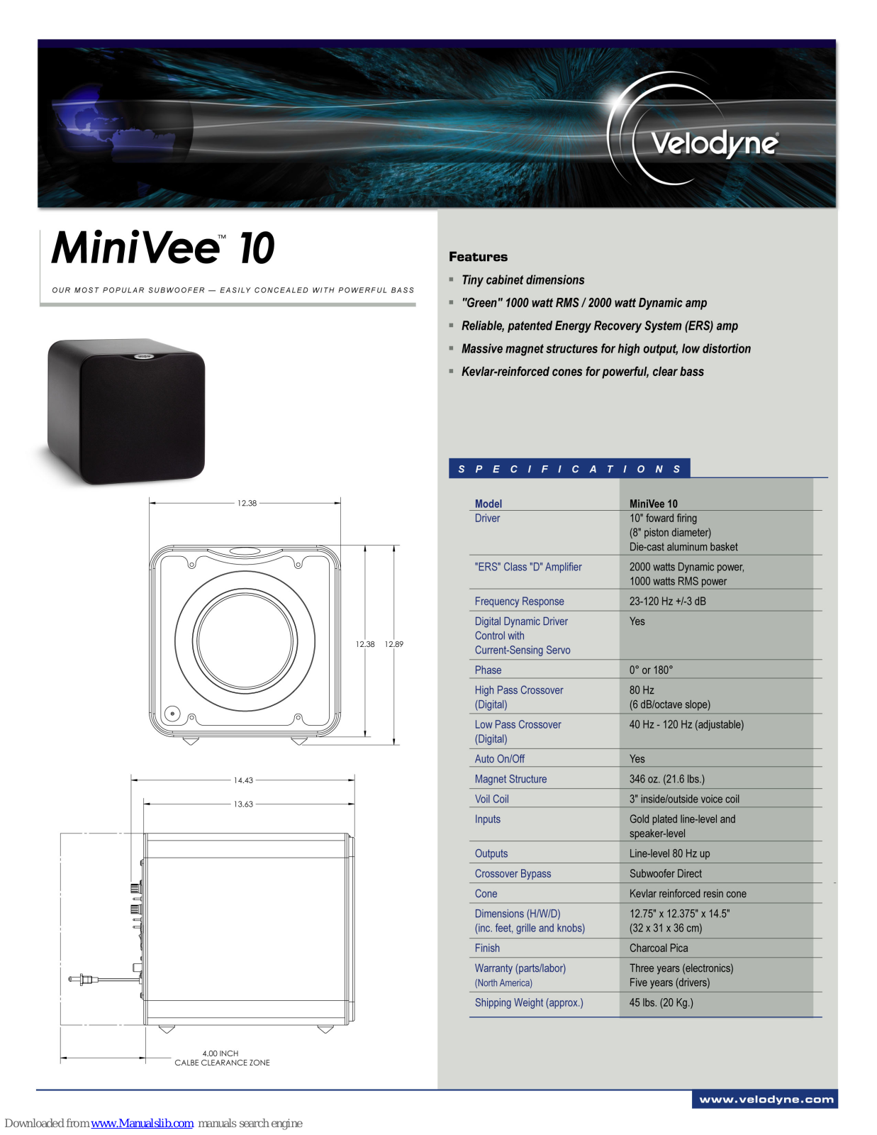 Velodyne MINIVEE-10 - DATASHEET 2 Datasheet - ManualMachine.com