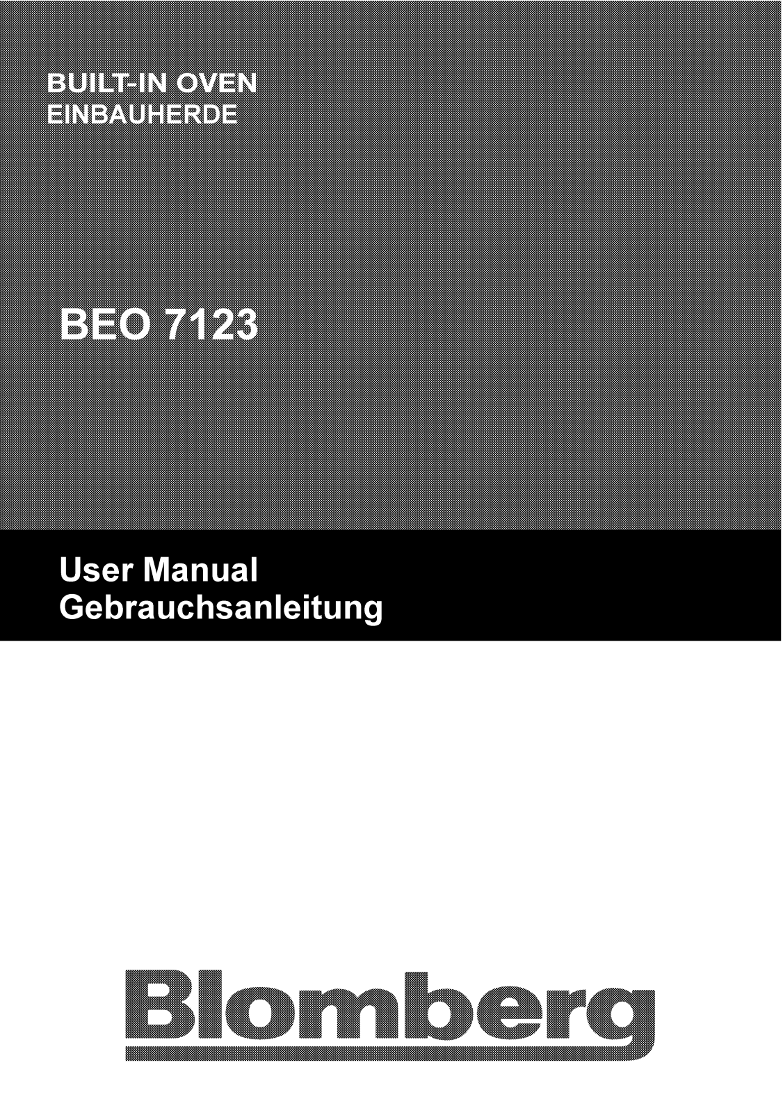 Blomberg BEO7123 User manual