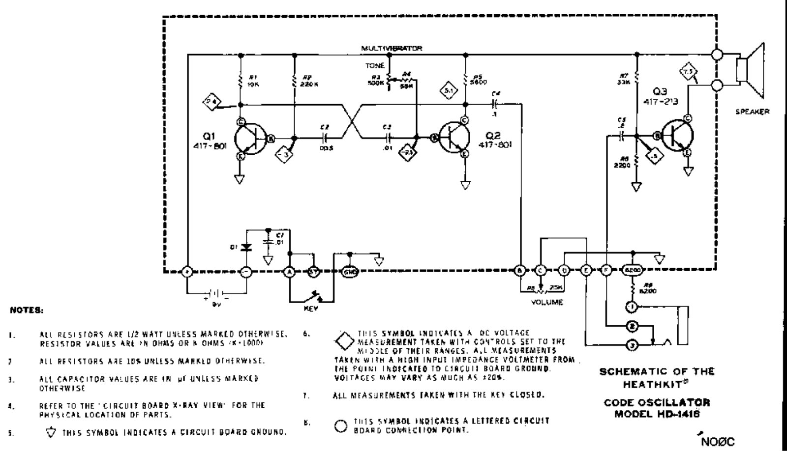 Heath Company HD-1416 Schematic