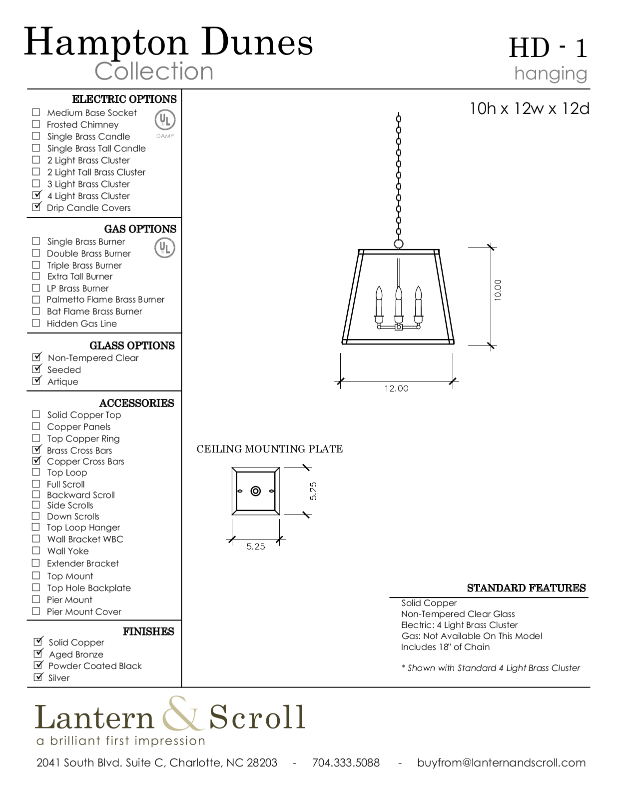 Lantern & Scroll LASC1162 Specifications - ManualMachine.com