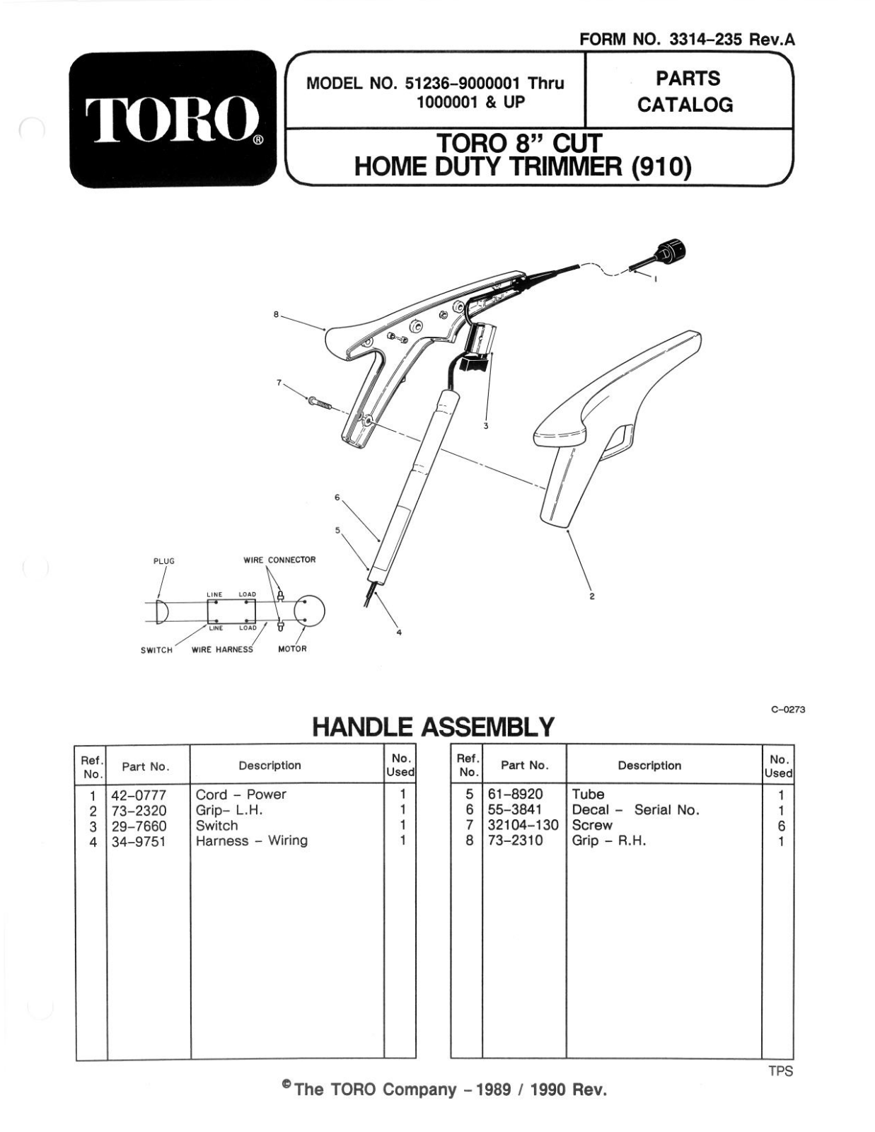 Toro 51236 Parts Catalogue