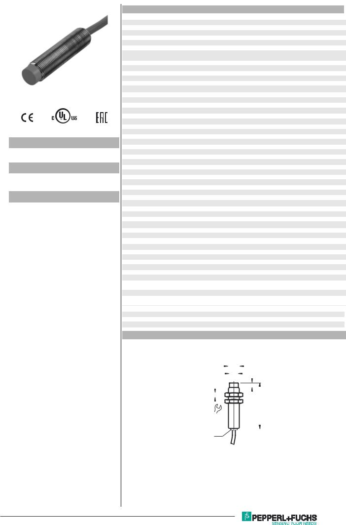 Pepperl Fuchs NEN10-12GM50-E3 Data Sheet