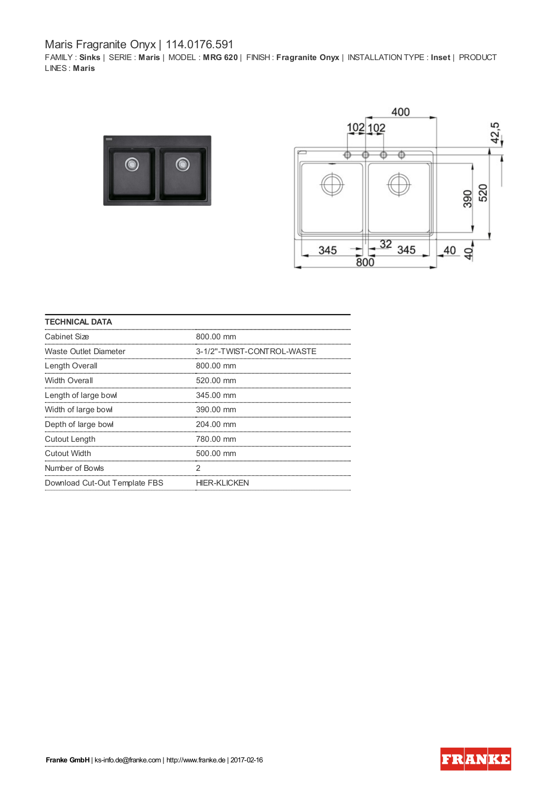 Franke 114.0176.591 Service Manual