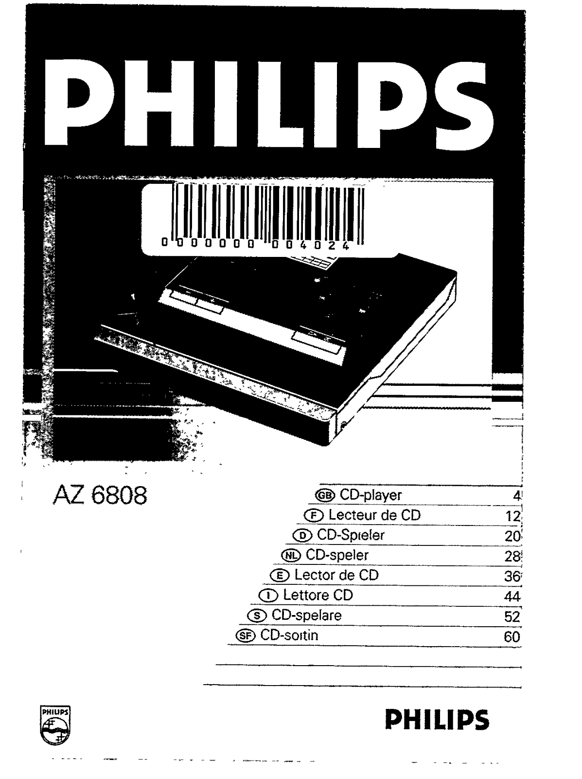 Philips AZ 6808 User Manual