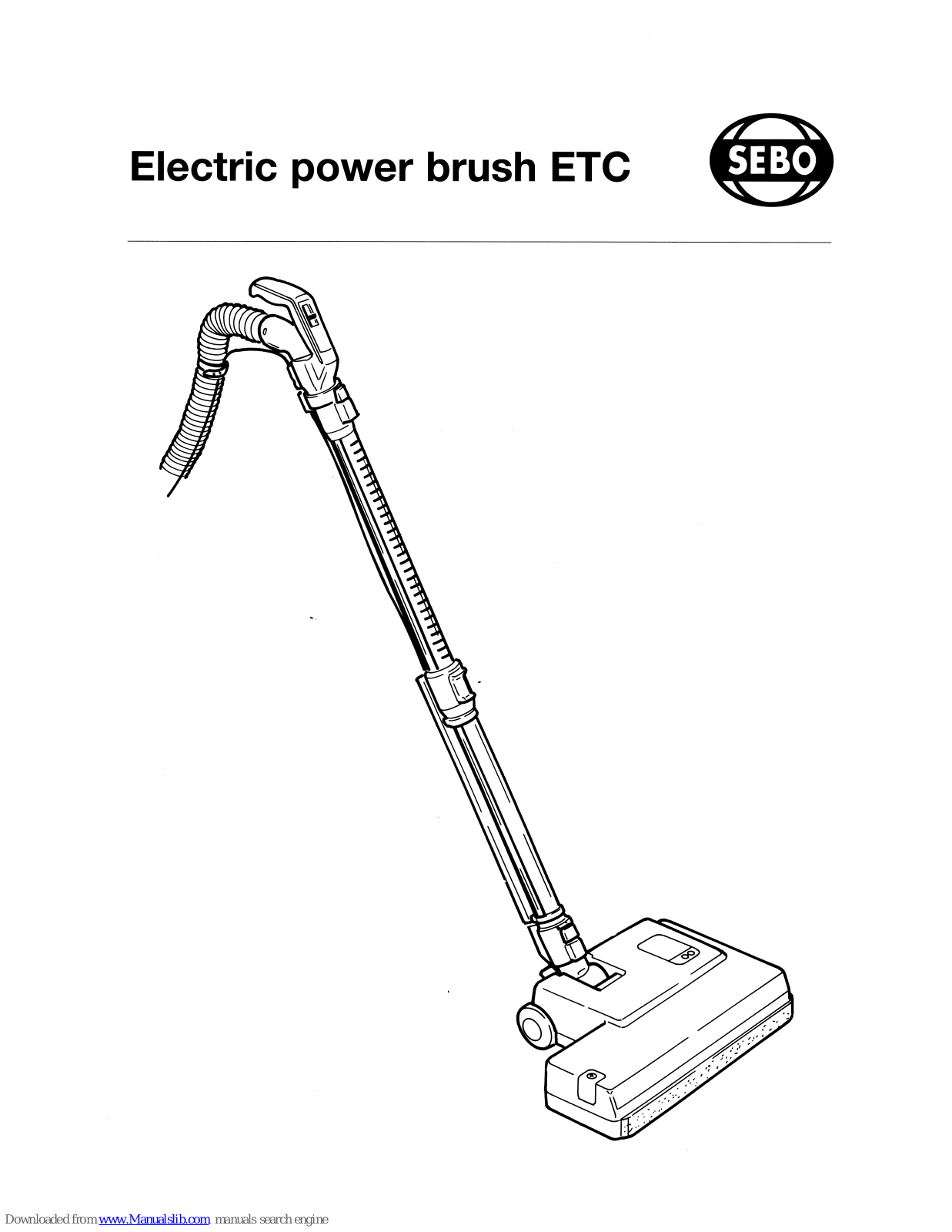 Sebo ETC Series Instruction Manual