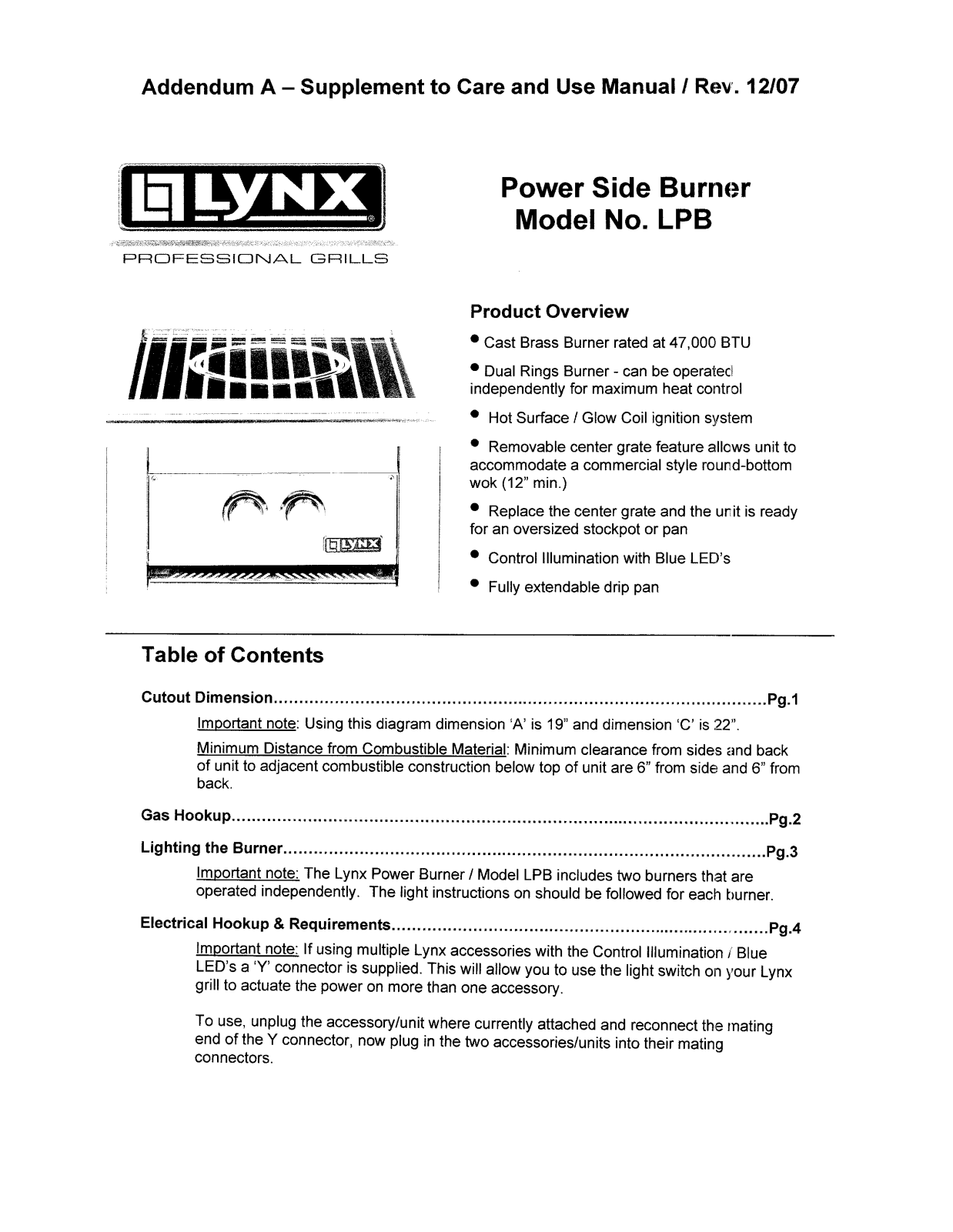 Lynx LPB User Manual