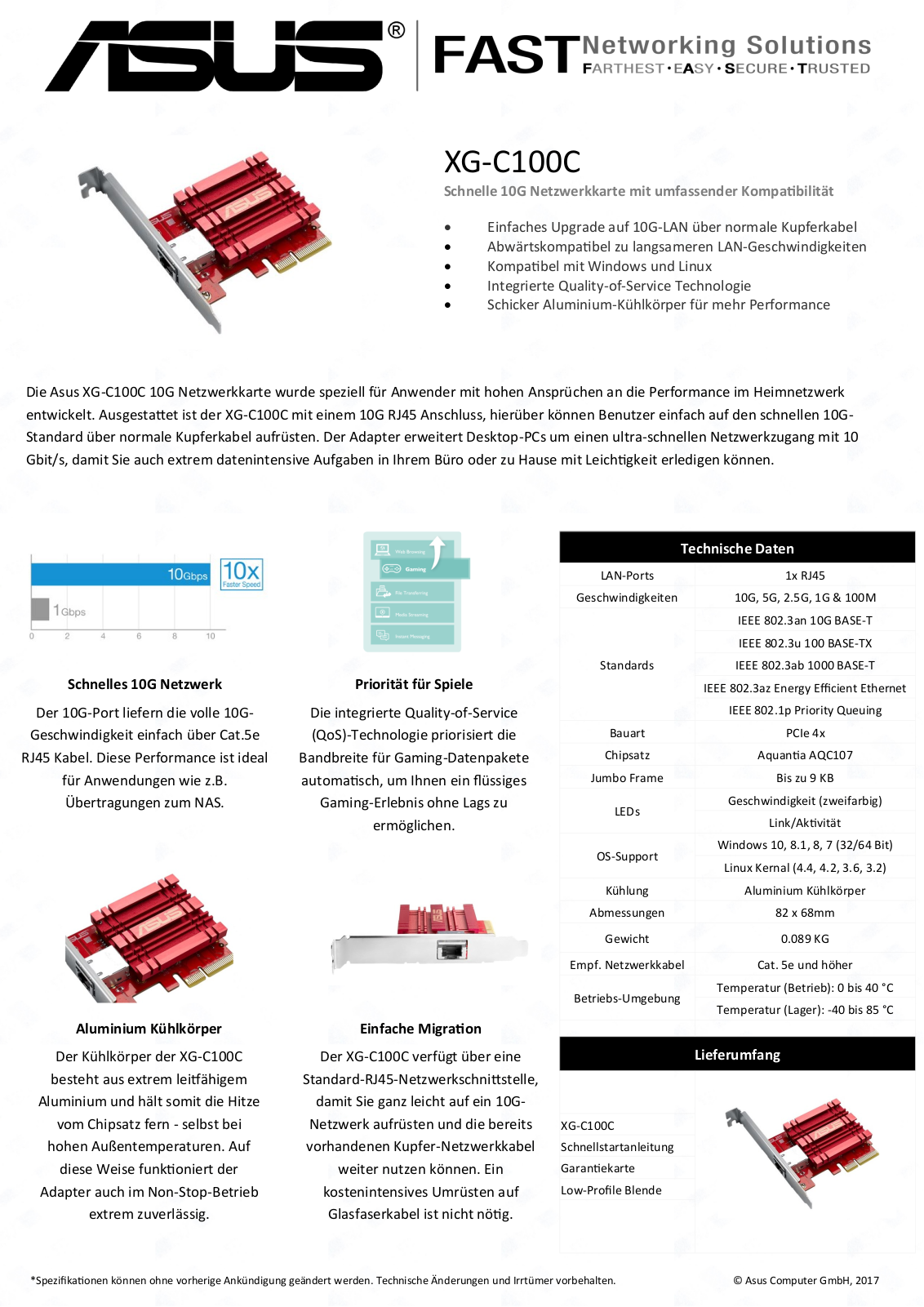 ASUS XG-C100C User Manual