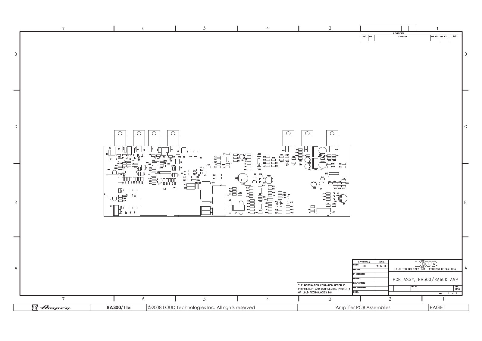 Ampeg BA300, BA600 Schematic