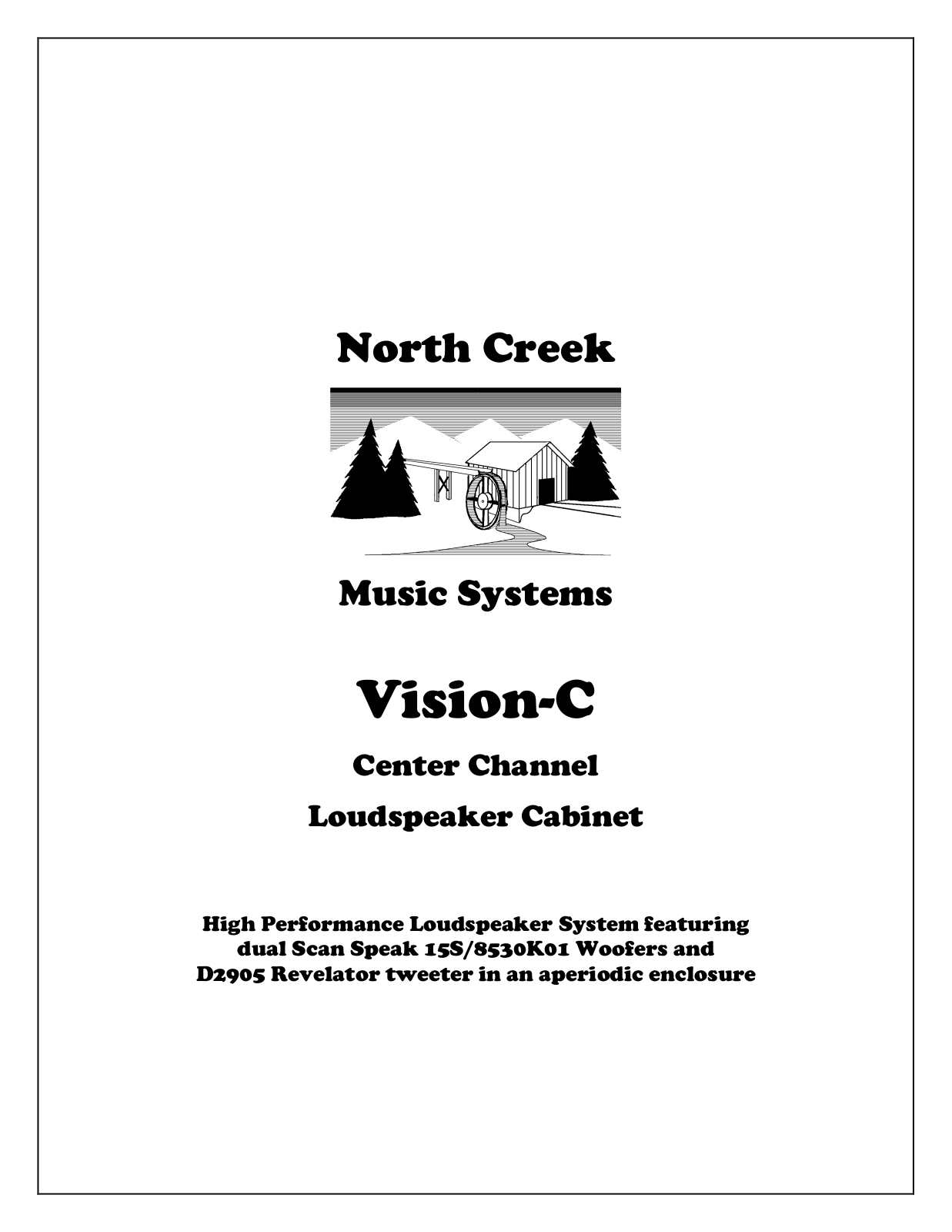 North Creek Vision C Owners manual