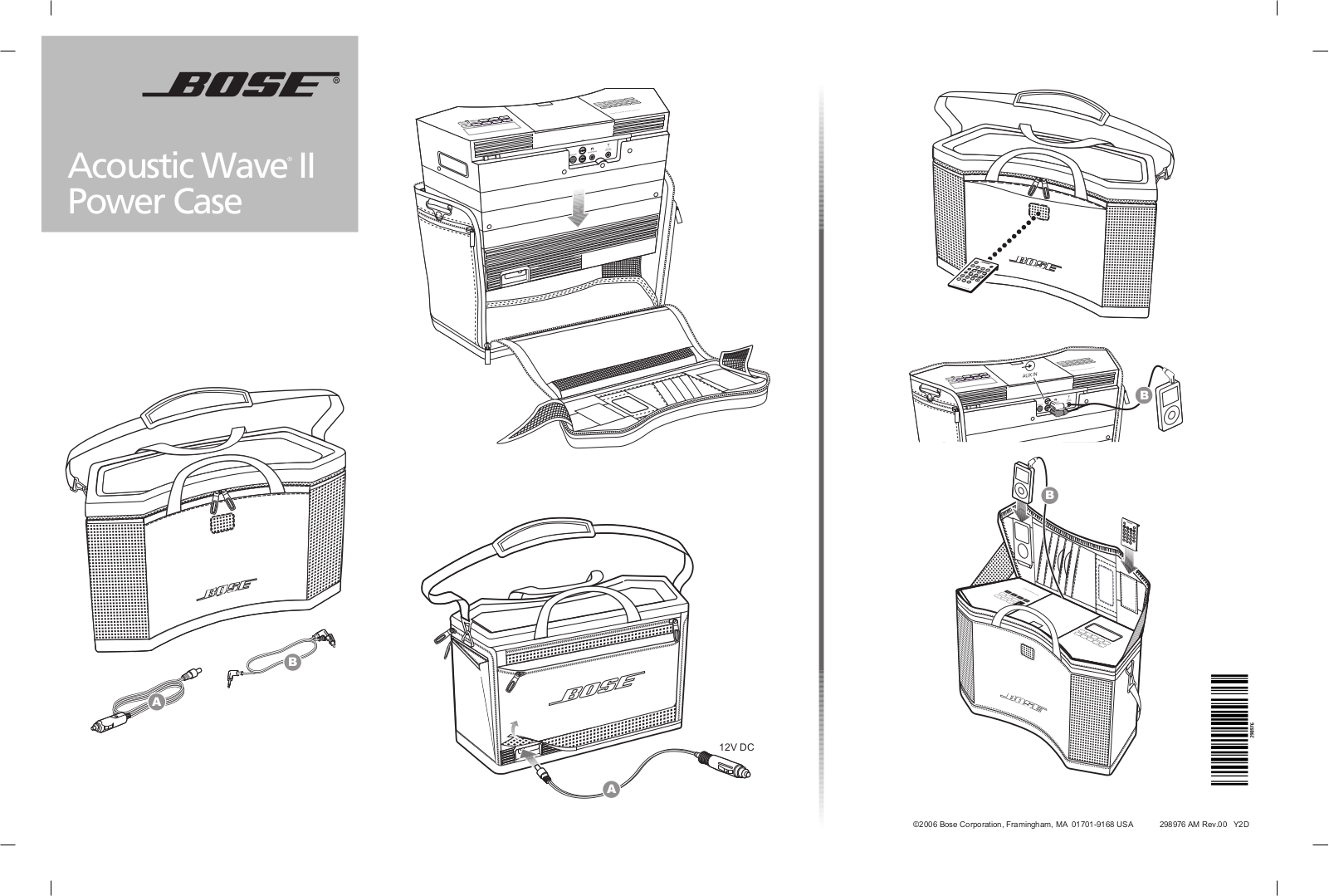 BOSE Acoustic Wave music system power case Owner's Guide