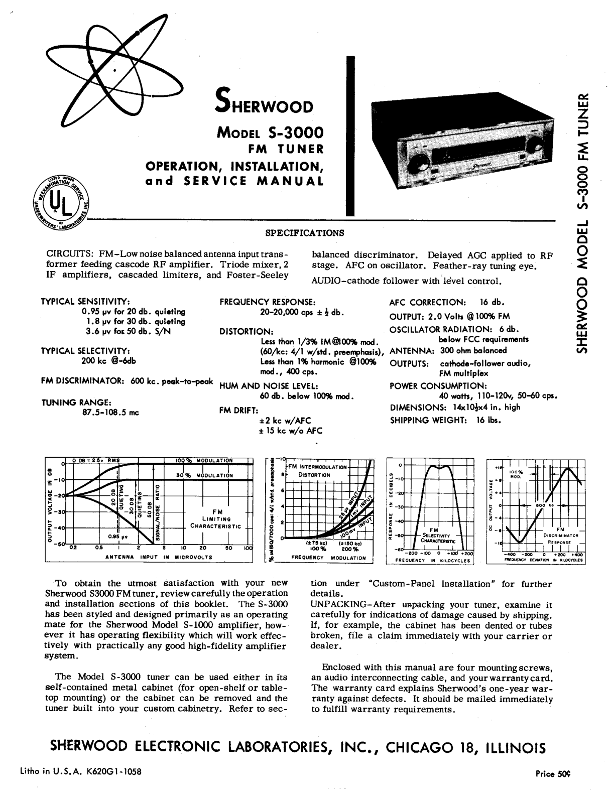 Sherwood S-3000 Owners manual