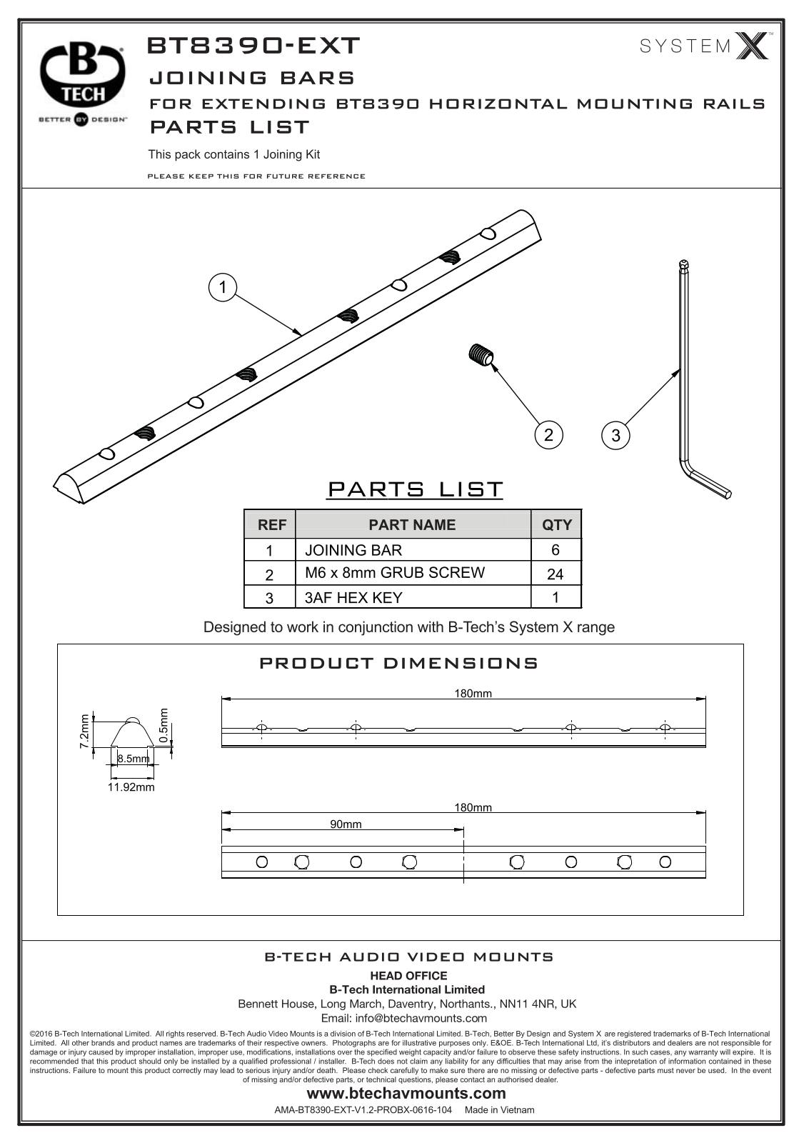 B-Tech BT8390-EXT User guide - ManualMachine.com