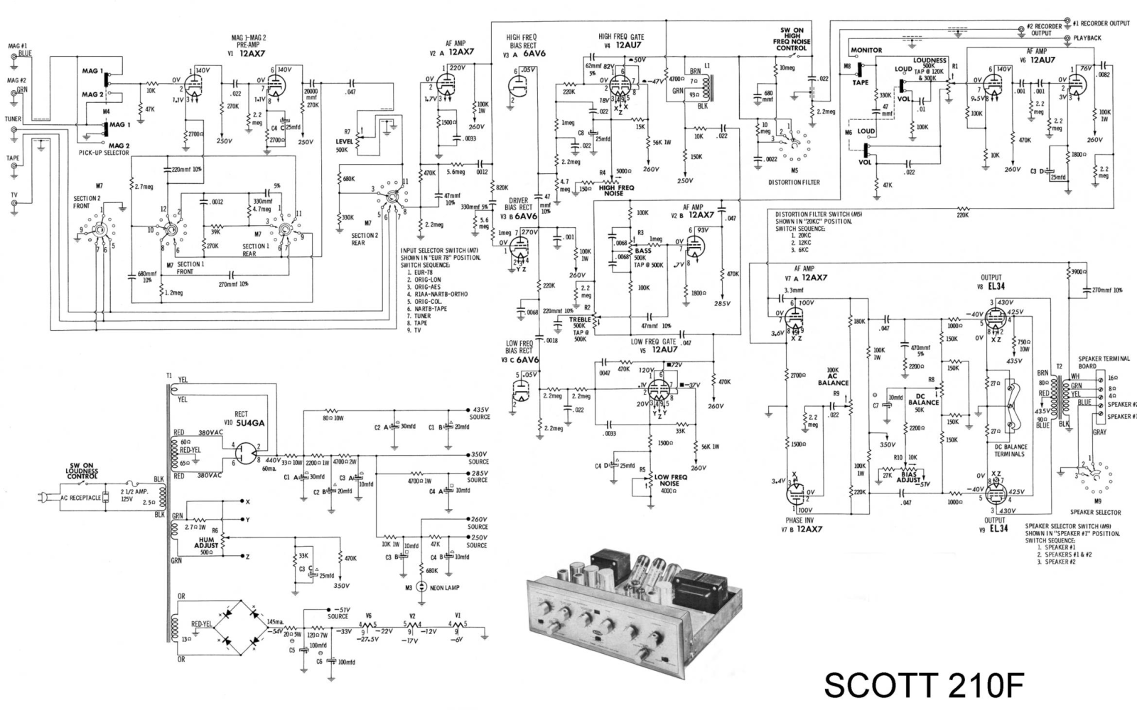 HH Scott 210f schematic