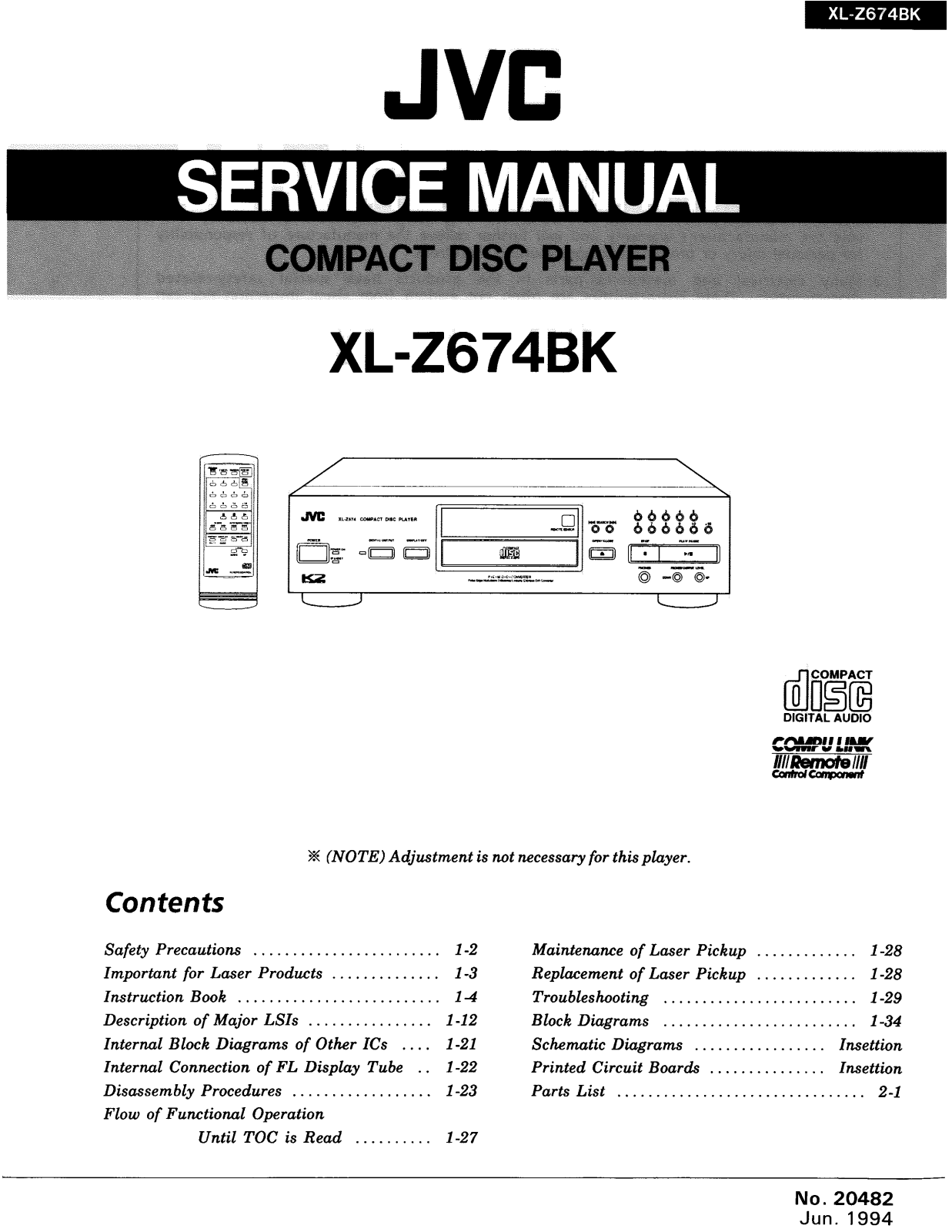 Jvc XL-Z674-BK Service Manual