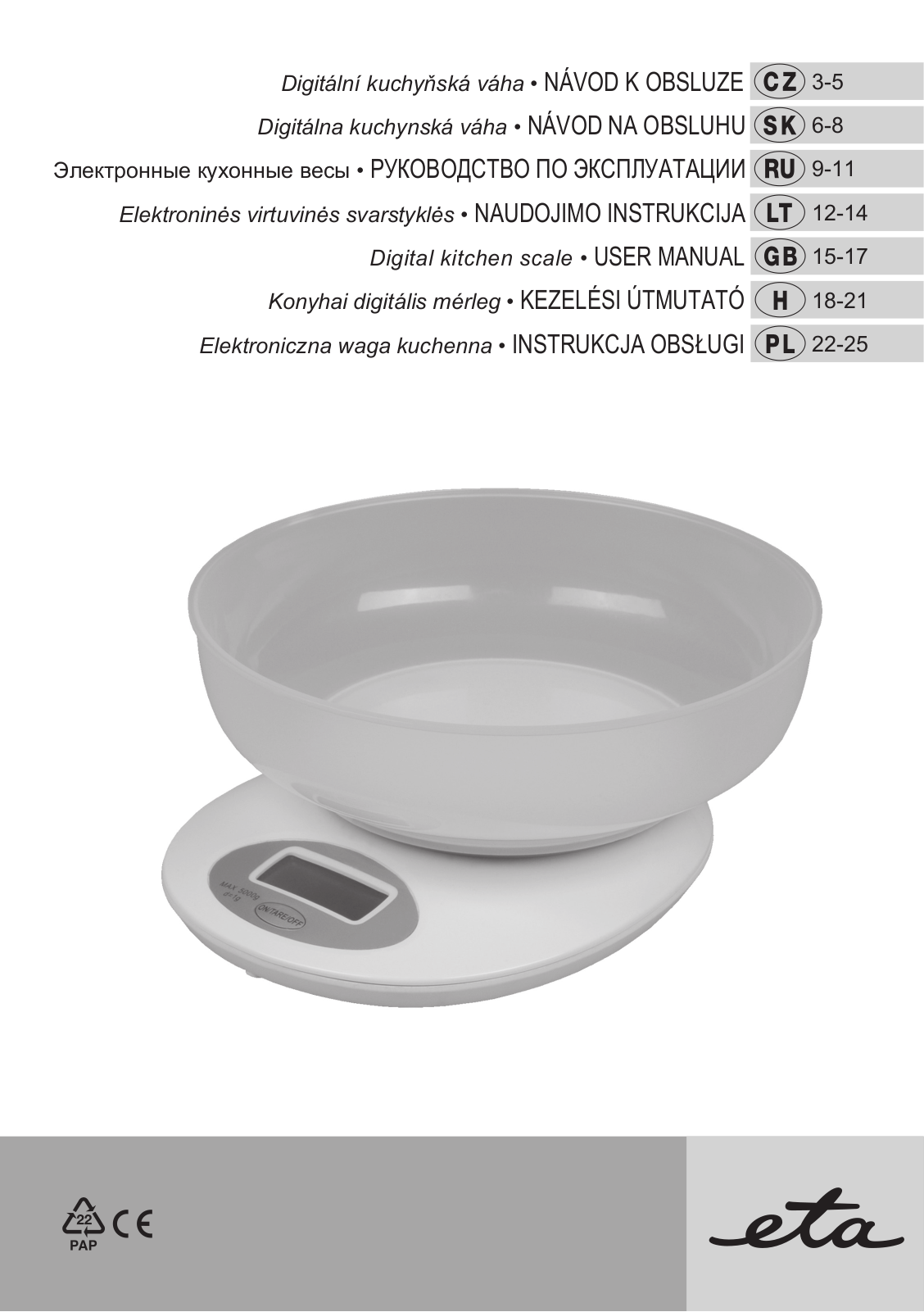 ETA 2776 90000 User Manual