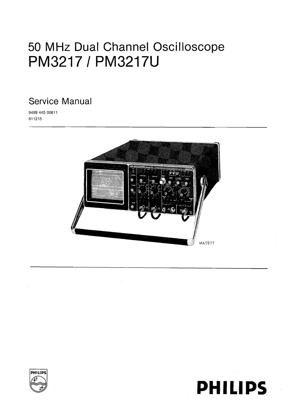 Philips PM-3217-U, PM-3217 Service Manual