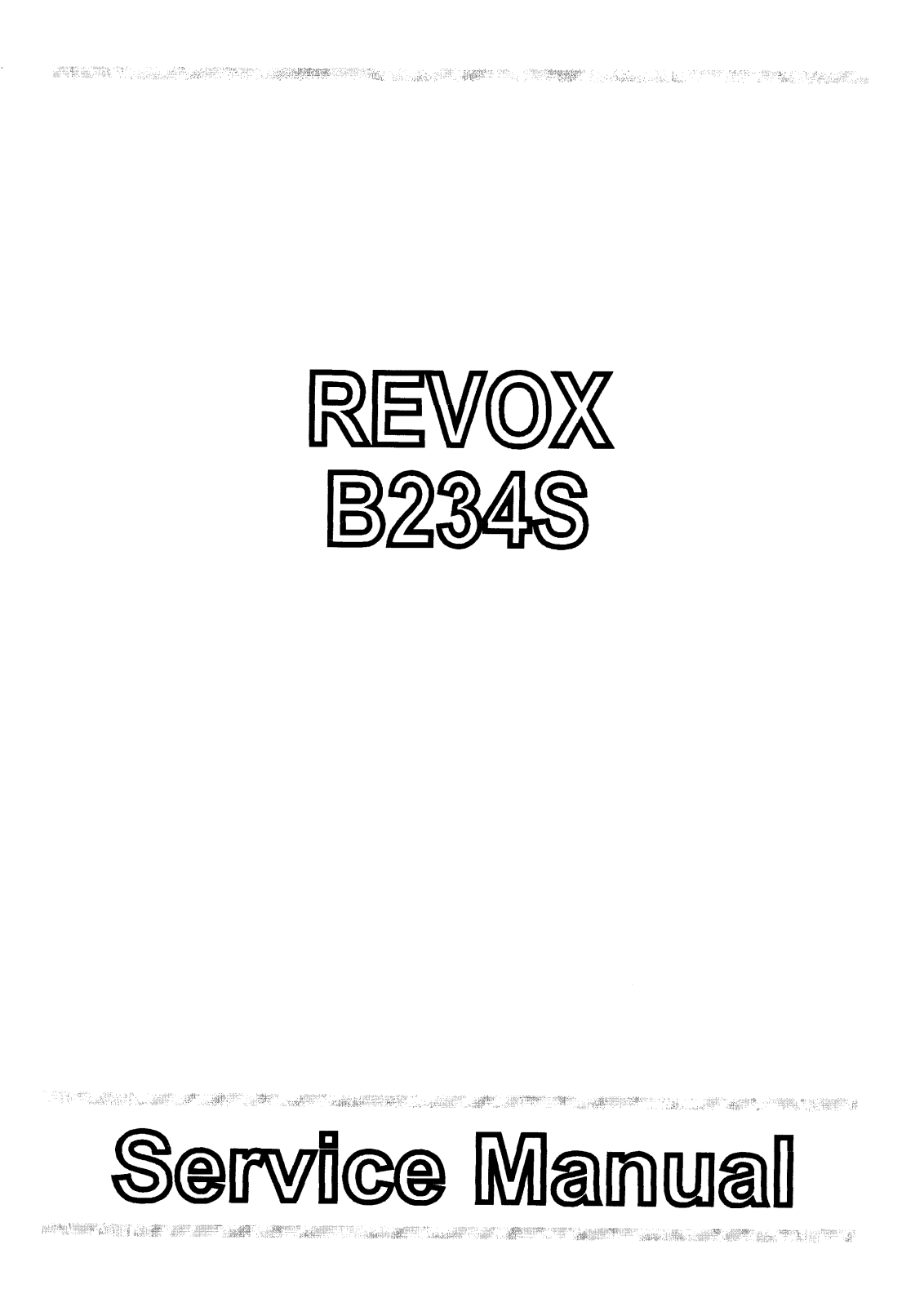 Revox B-234-S Service manual