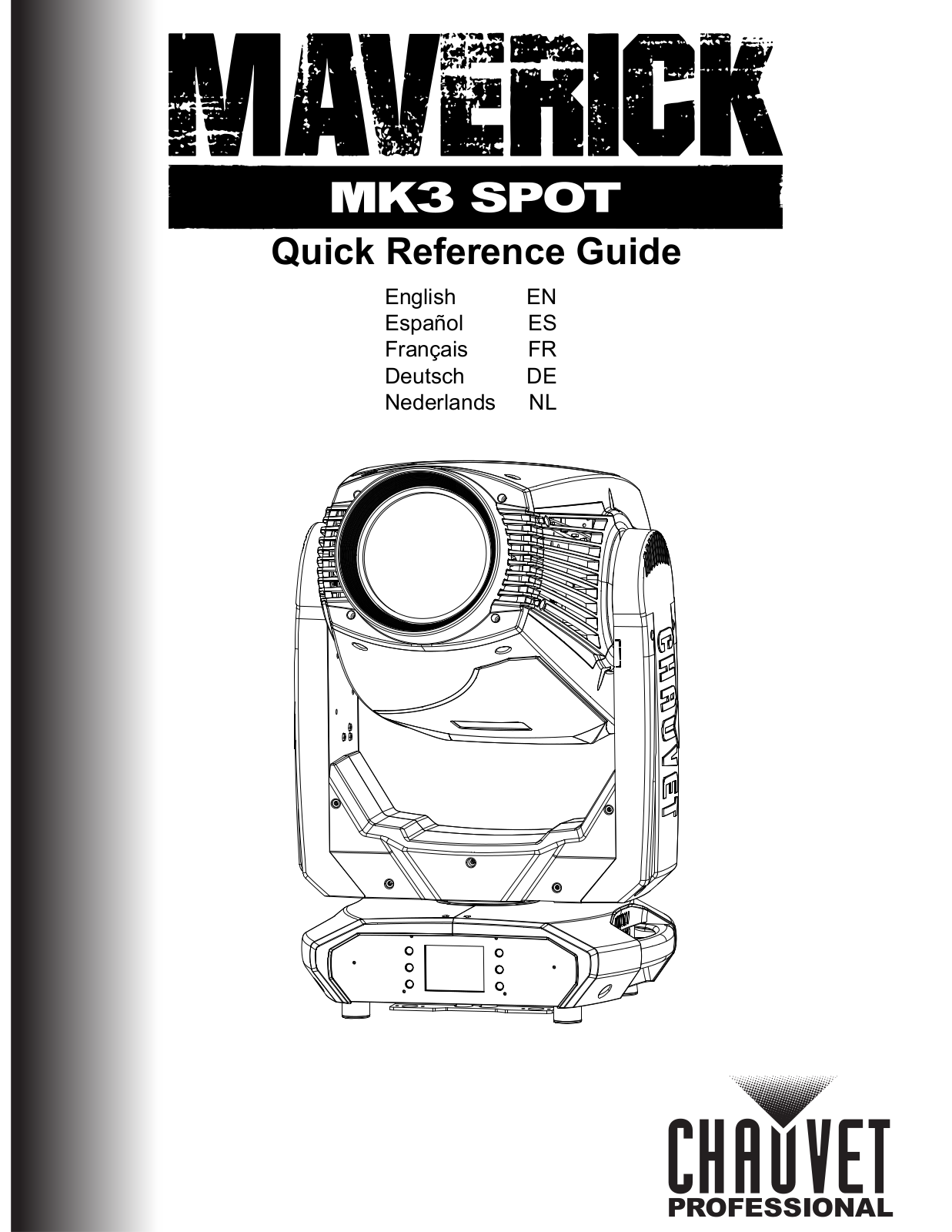 Chauvet Pro Maverick MK3 Spot Quick Start Guide