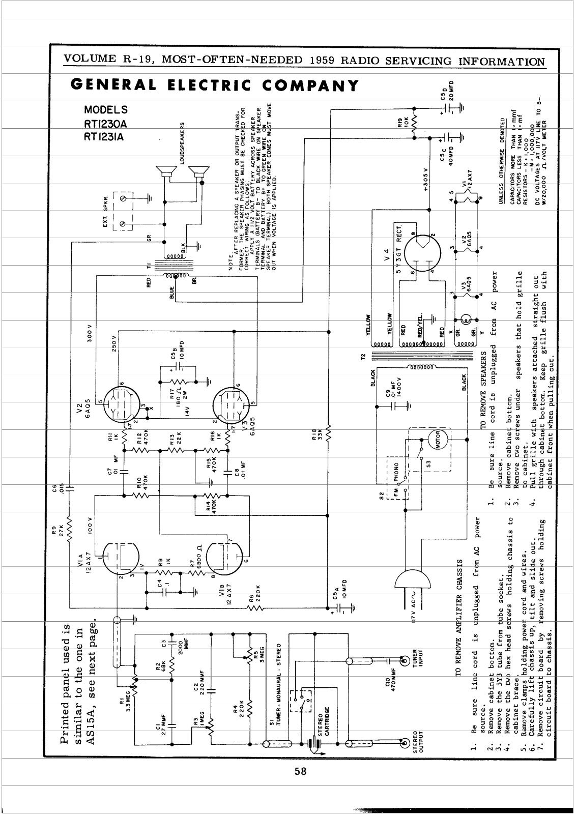 General RT1230A, RT1231A Schematic