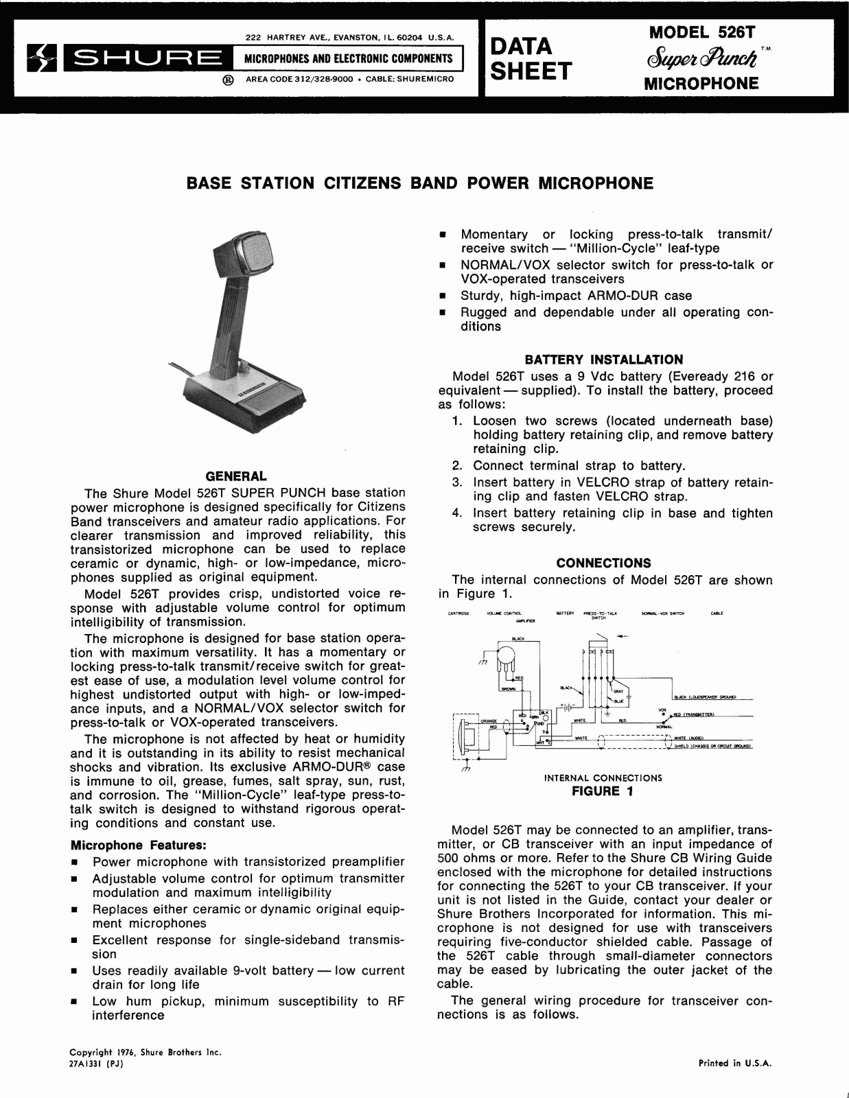 Shure 526T User Guide - ManualMachine.com