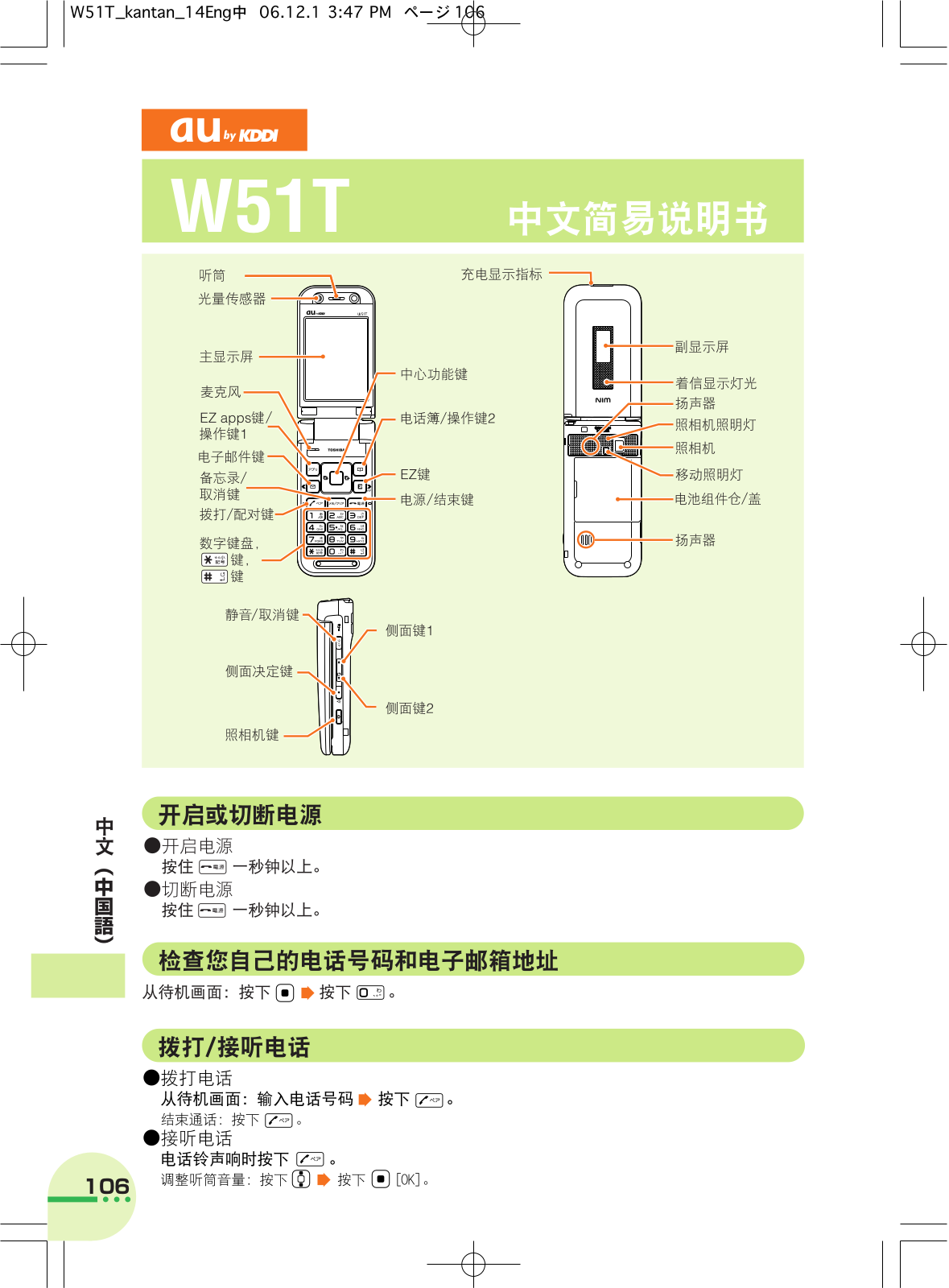 au by kddi W51T User Manual