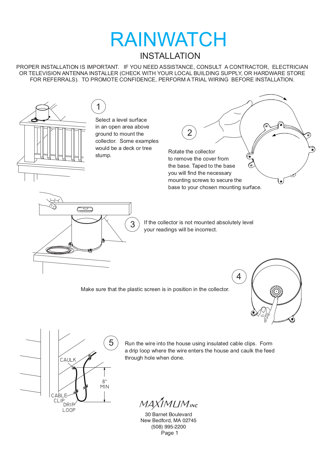Maximum Rainwatch User Manual - ManualMachine.com