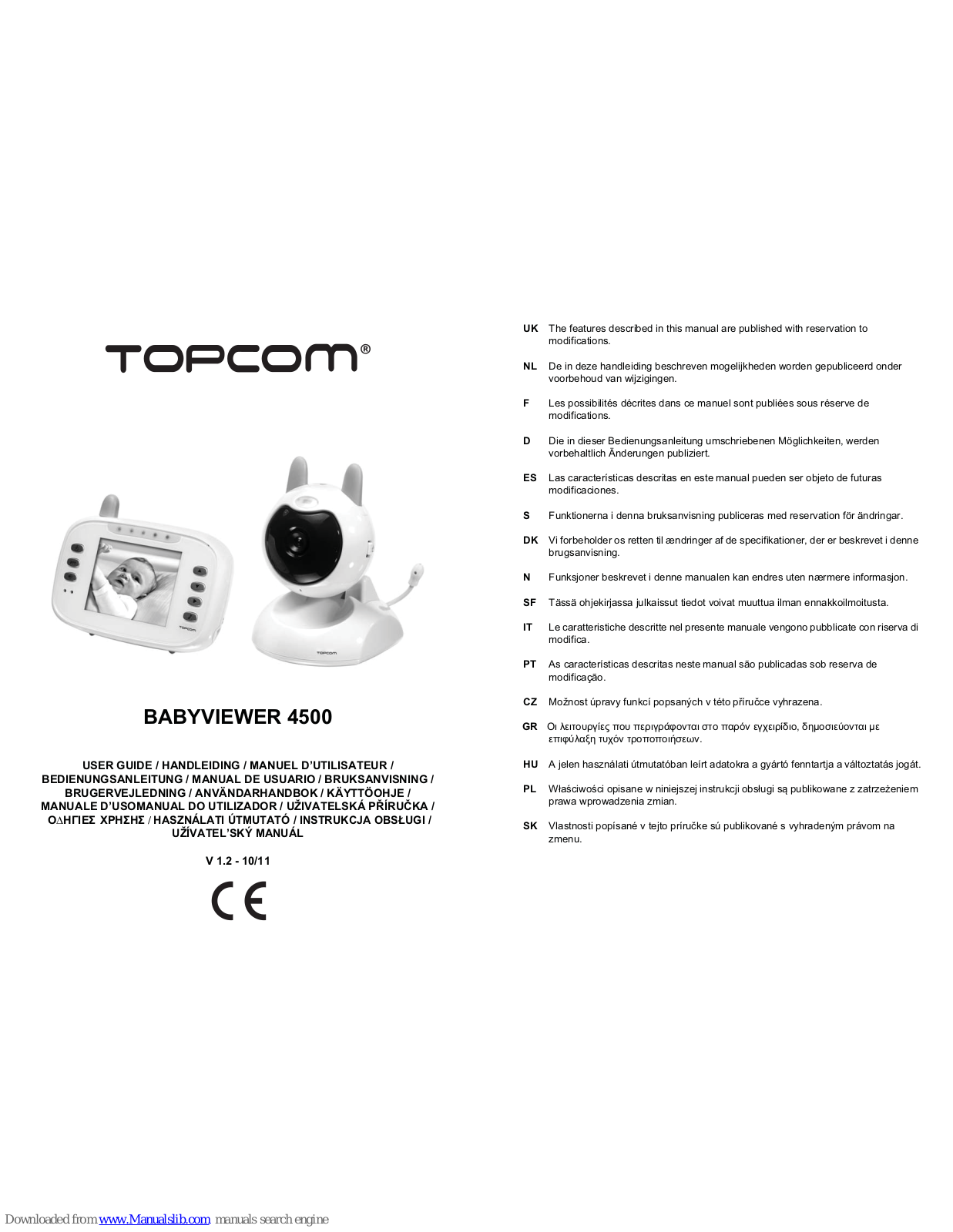 Topcom BABYVIEWER 4500 User Manual