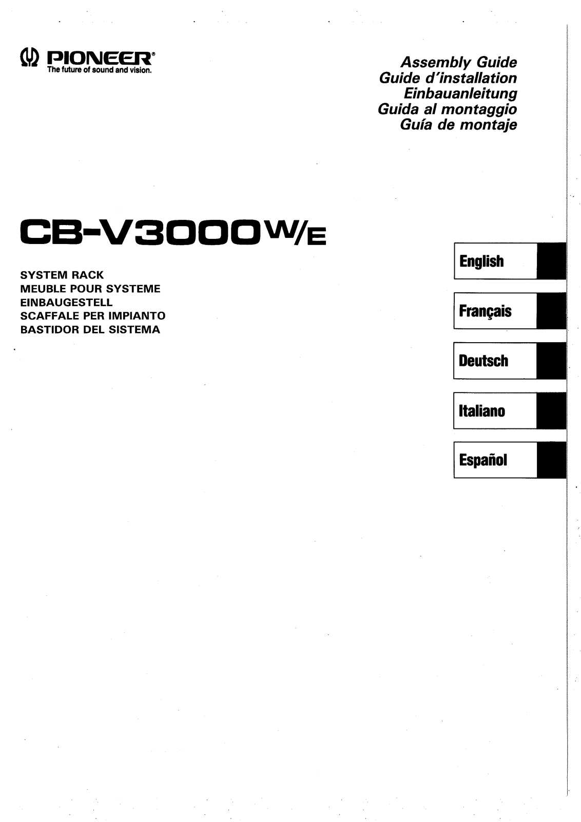 Pioneer CBV-3000 Owners manual