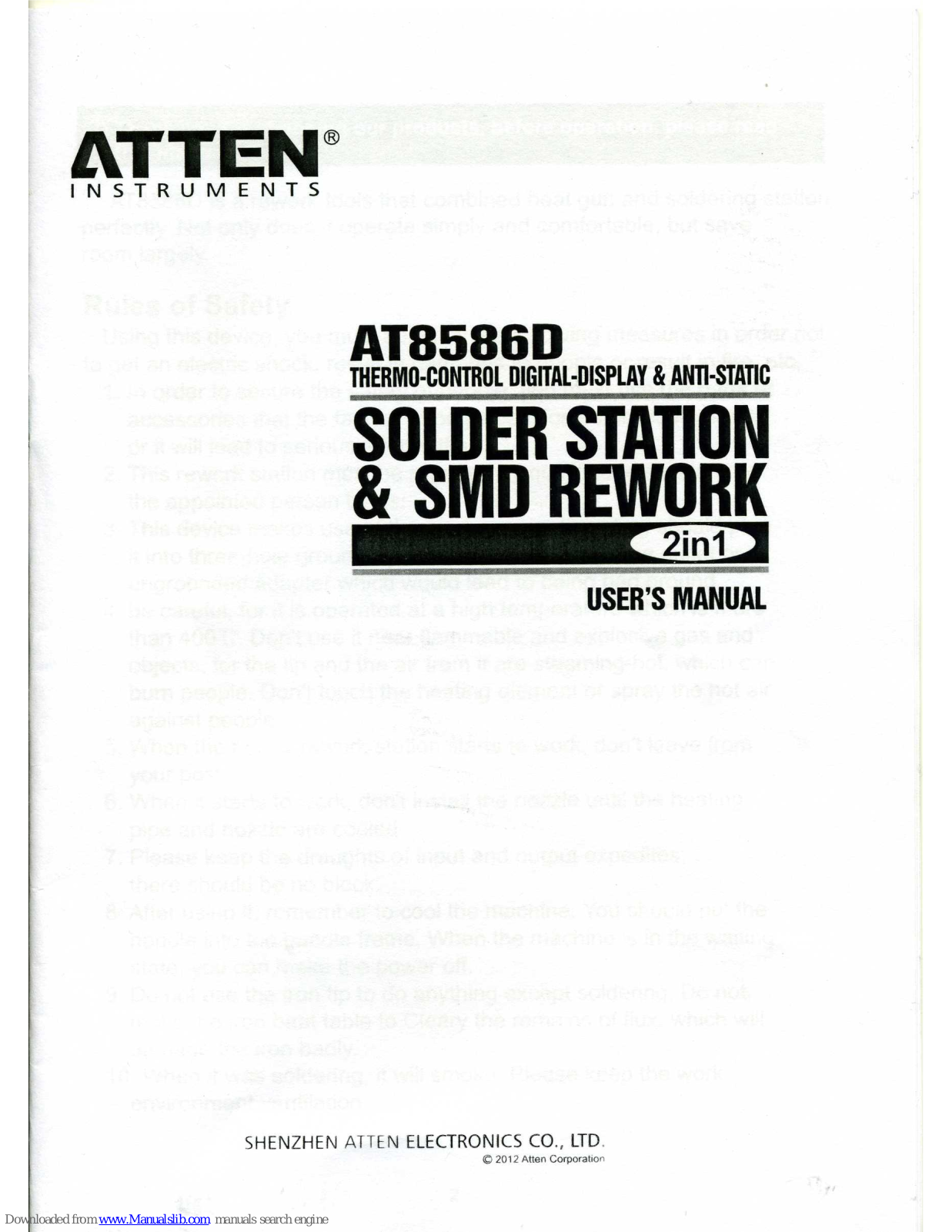 Atten AT8586D User Manual