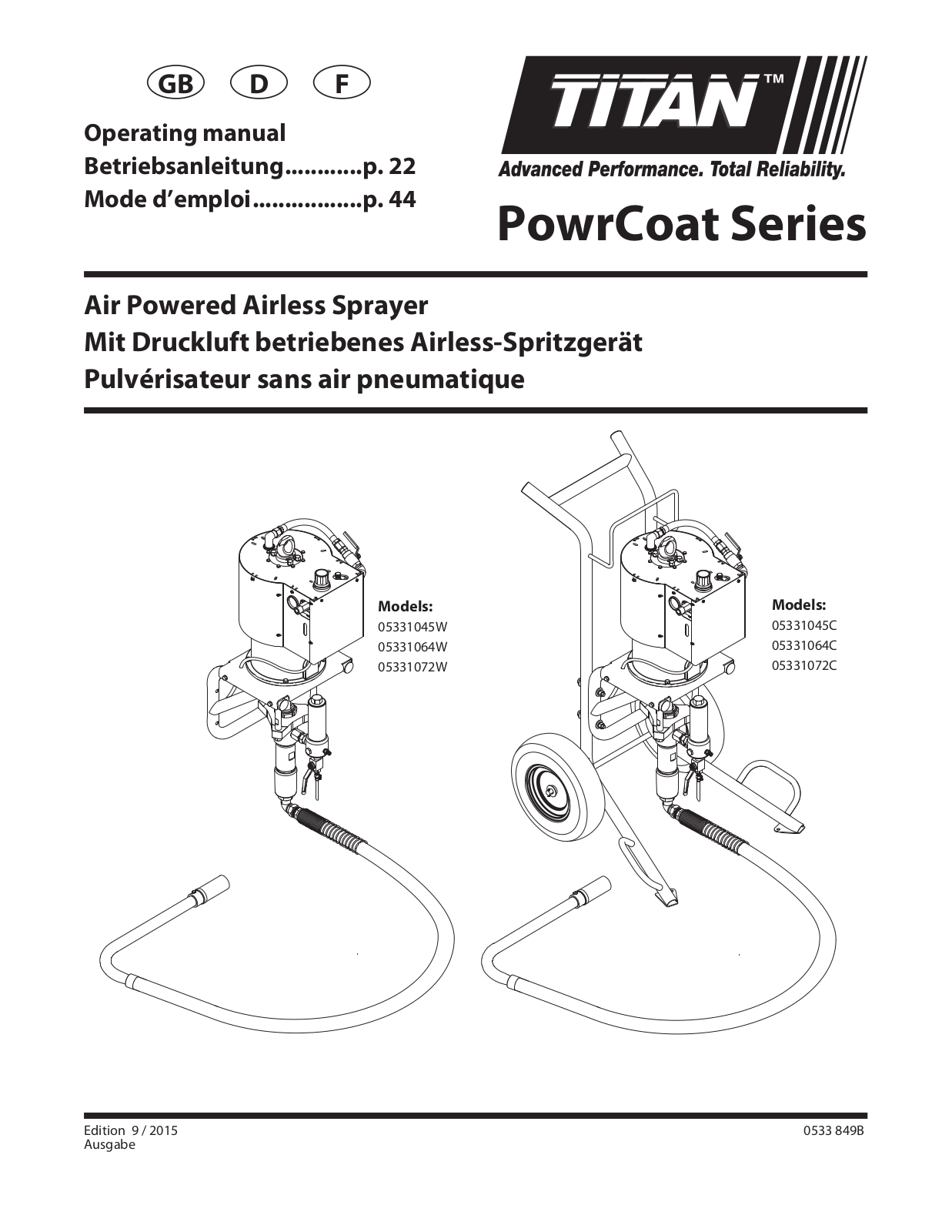 Titan 05331072W, 05331045W, 05331064C, 05331064W, 05331072C User Manual