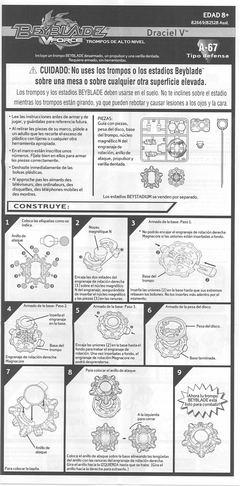 HASBRO Beyblade Draciel V VForce User Manual