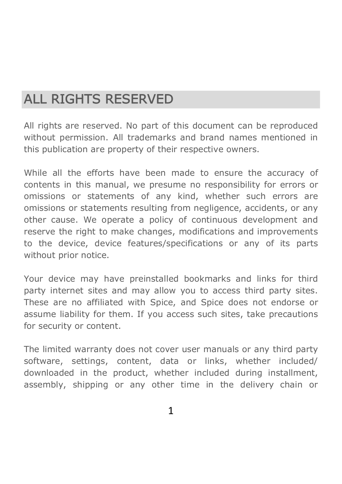 Senwa S130L User Manual