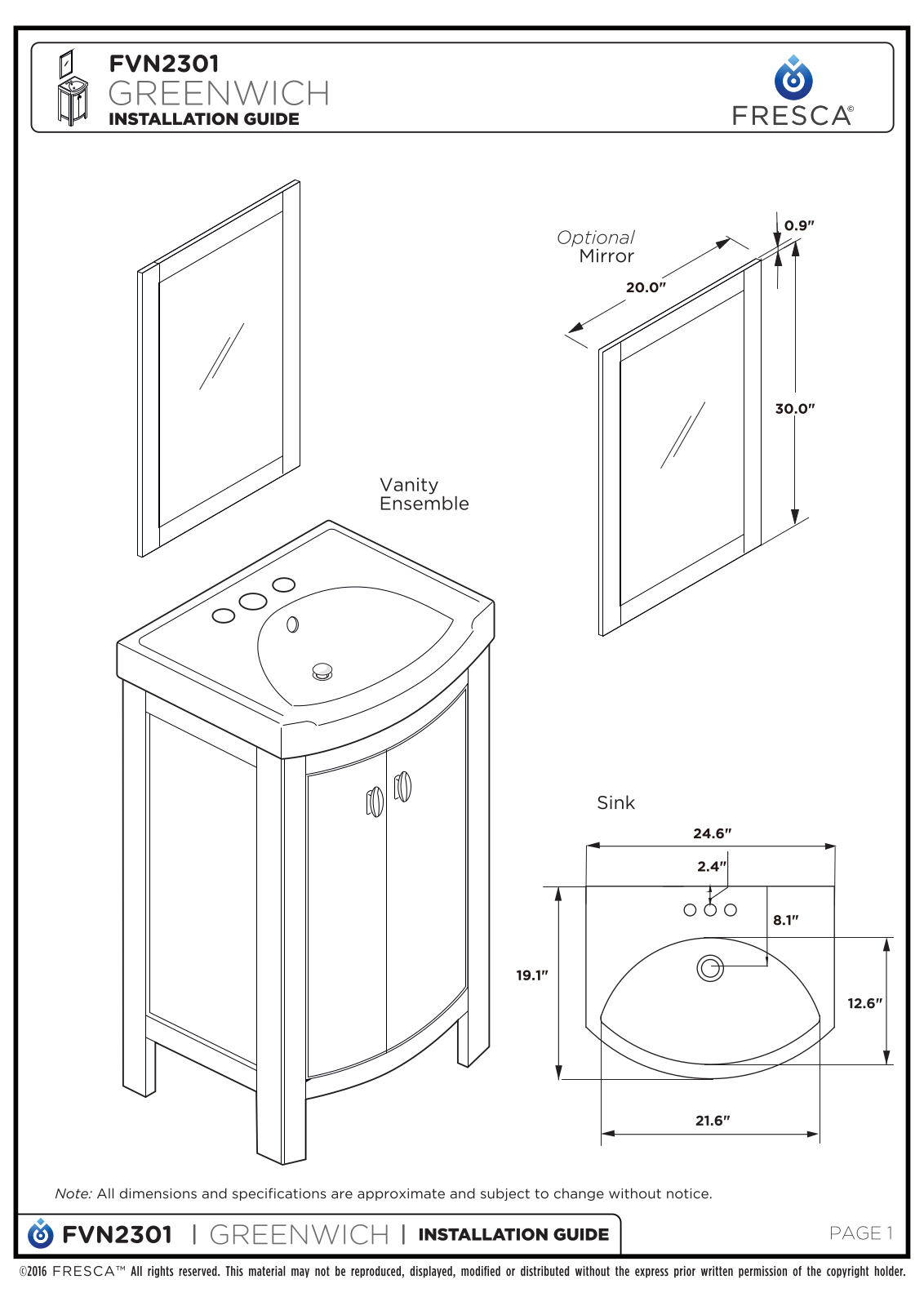 Fresca FBH1877 Installation & Assembly - ManualMachine.com