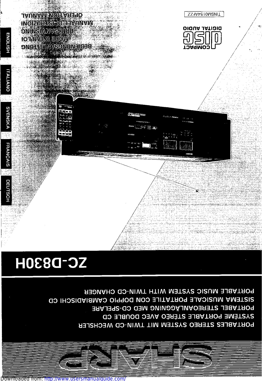 SHARP ZC-D830H User Manual