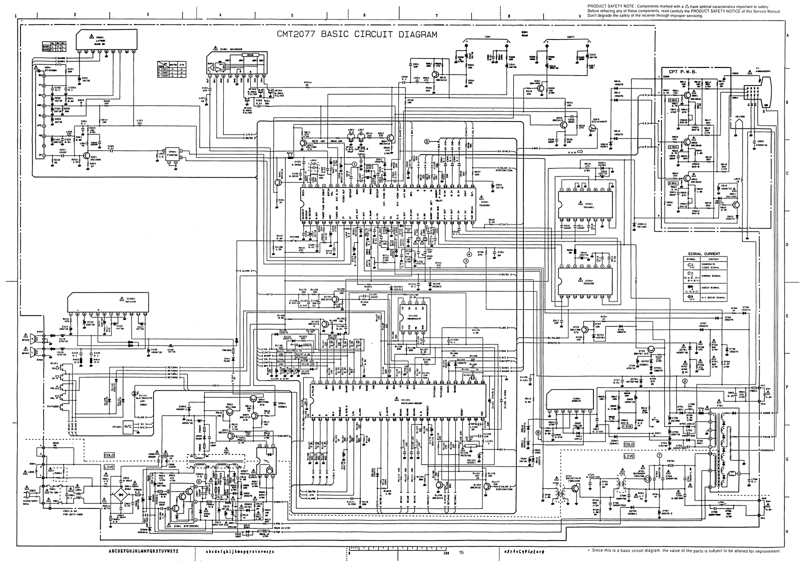 Hitachi CMT-2077 Cirquit Diagram