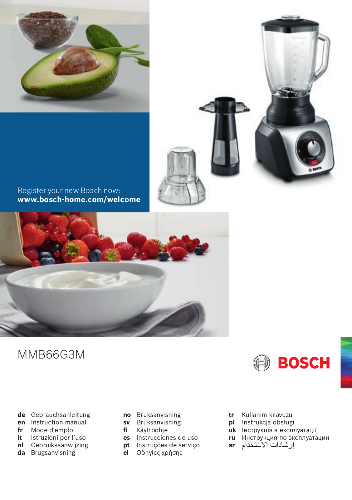 Bosch MMB66G3M Instruction manual