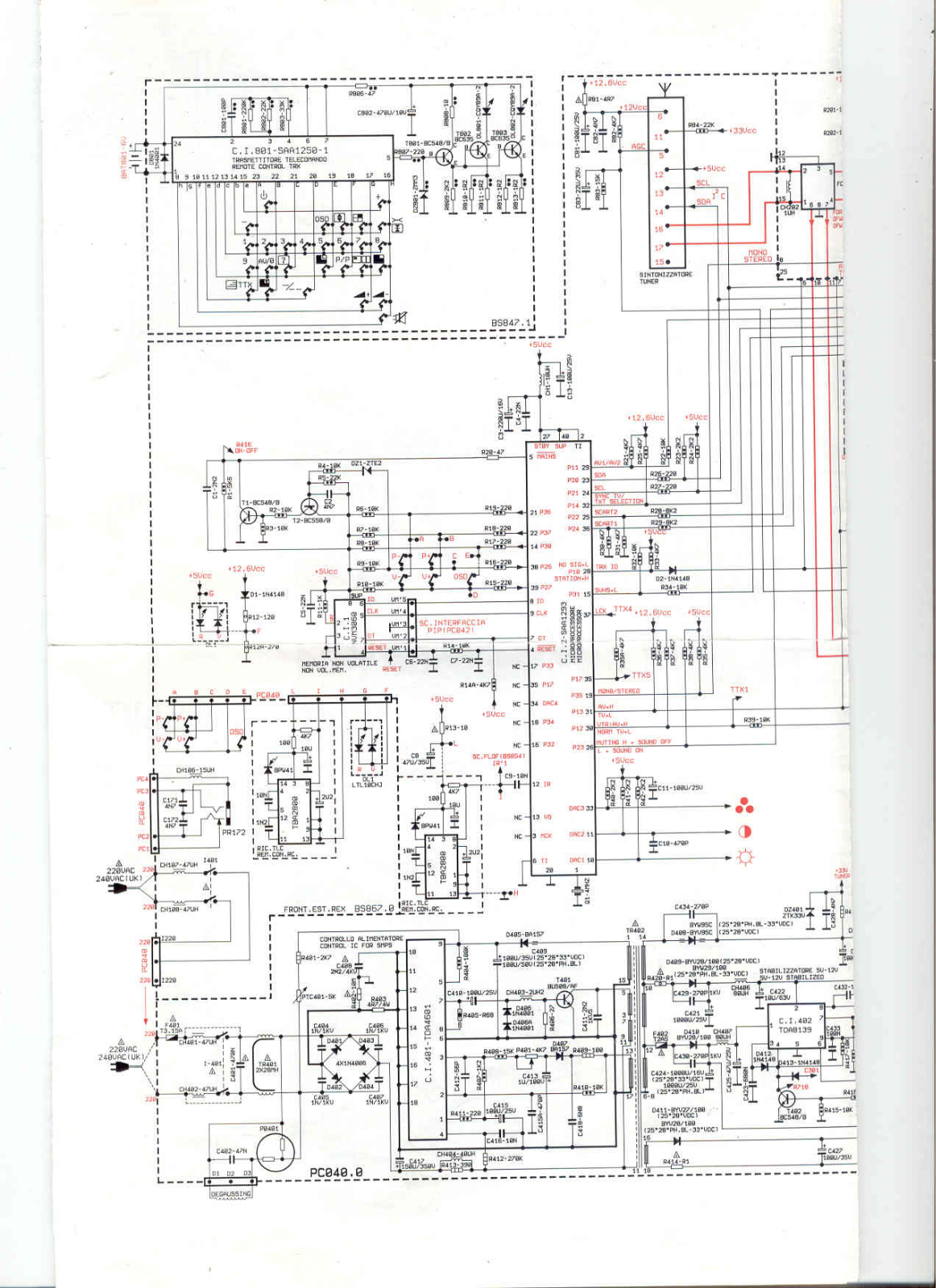 Seleco PC040 Schematic